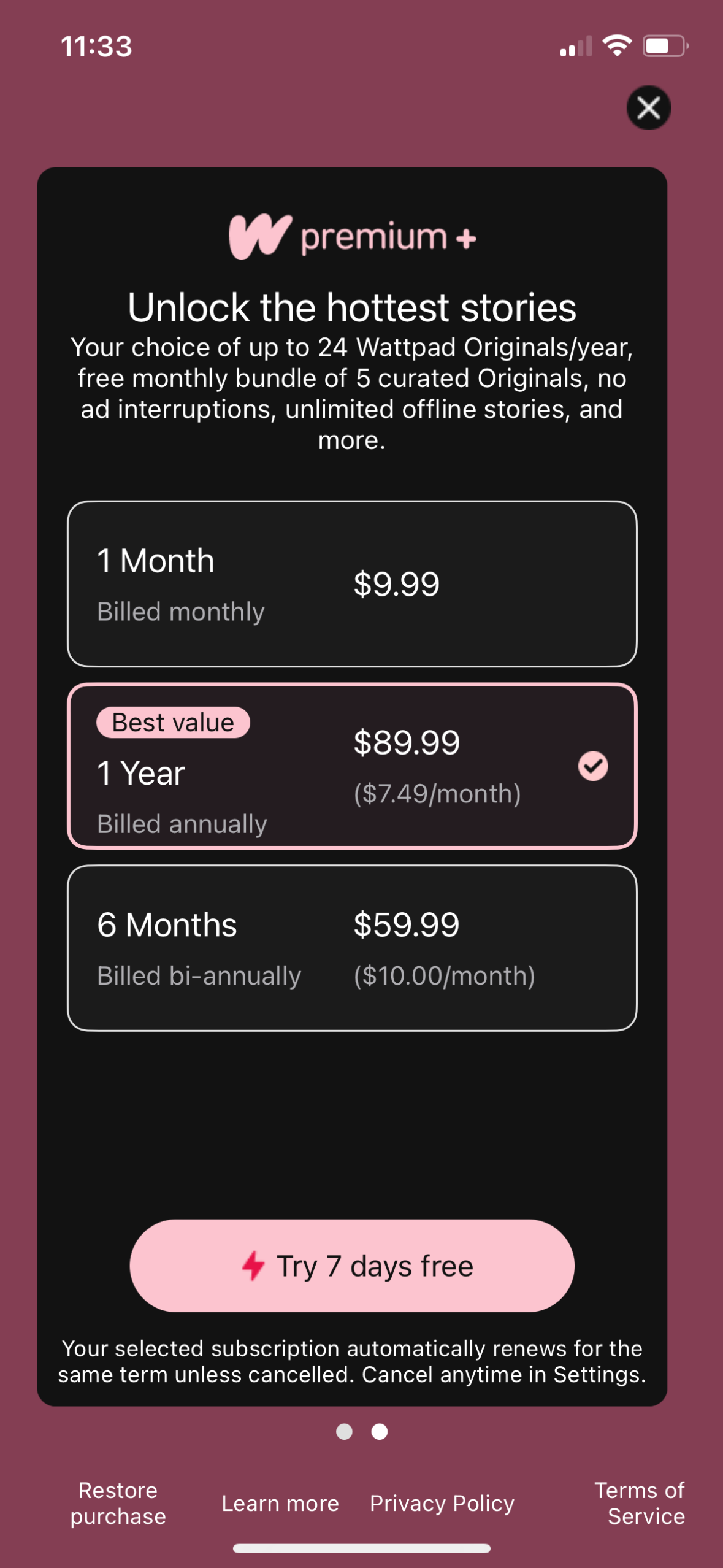 wattpad app screenshot 11
