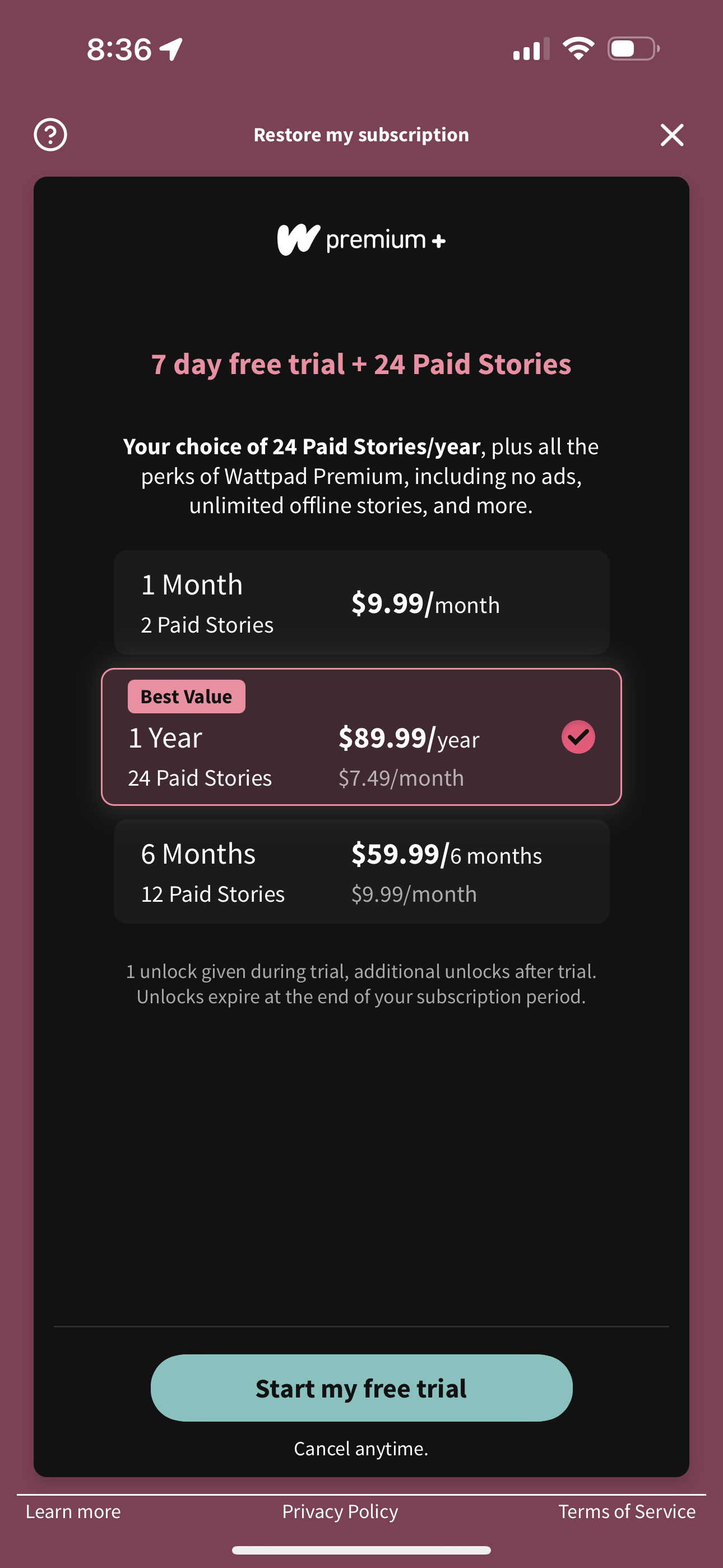 wattpad app screenshot 179
