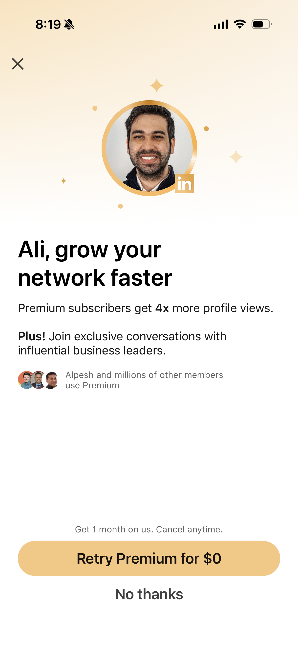 linkedin app screenshot 1