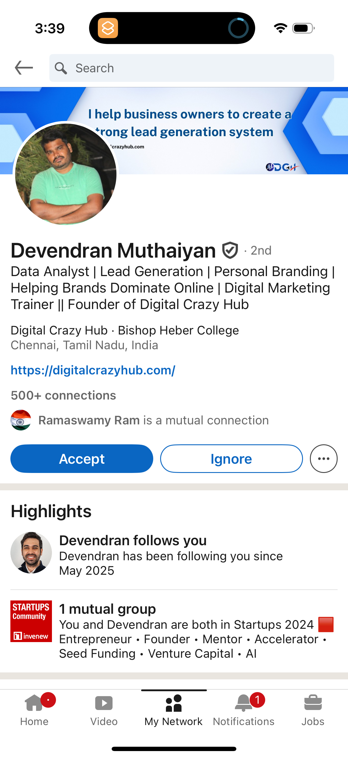 linkedin app screenshot 8