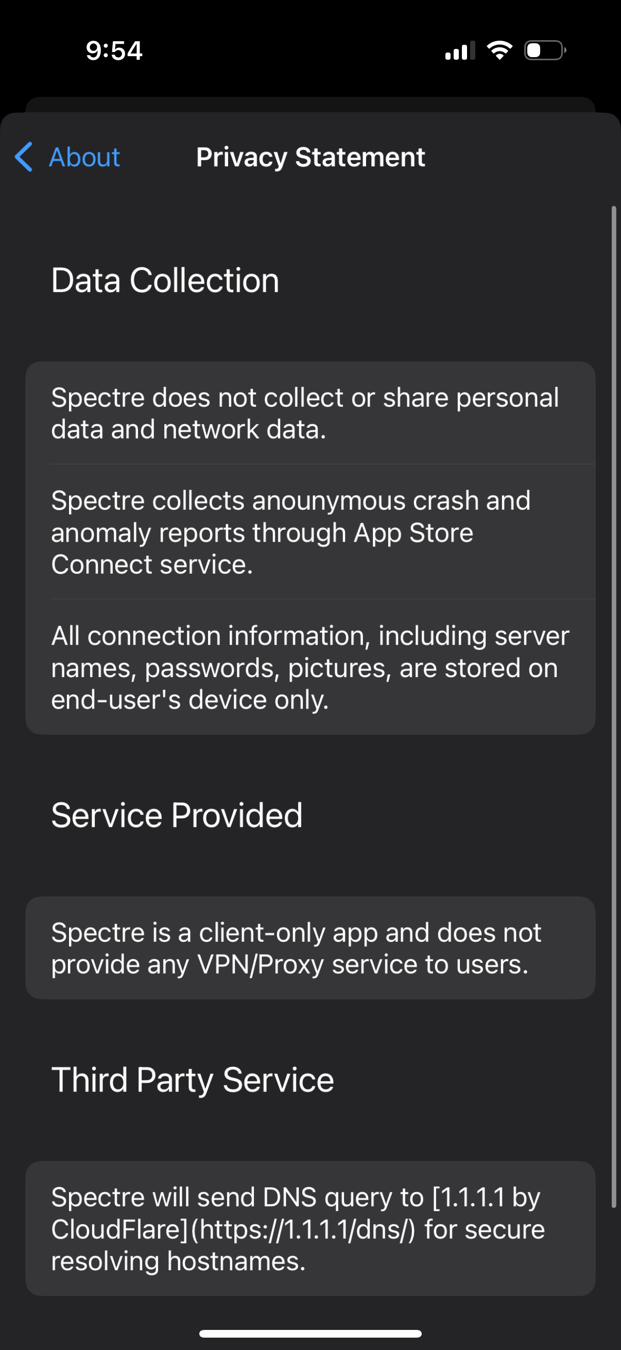 spectre app screenshot 7