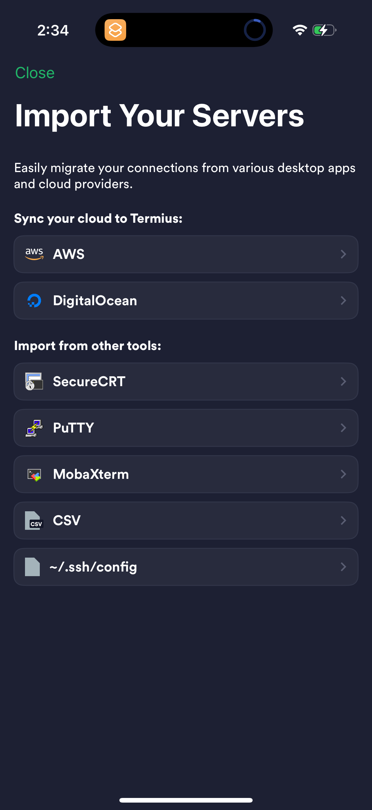 termius app screenshot 9