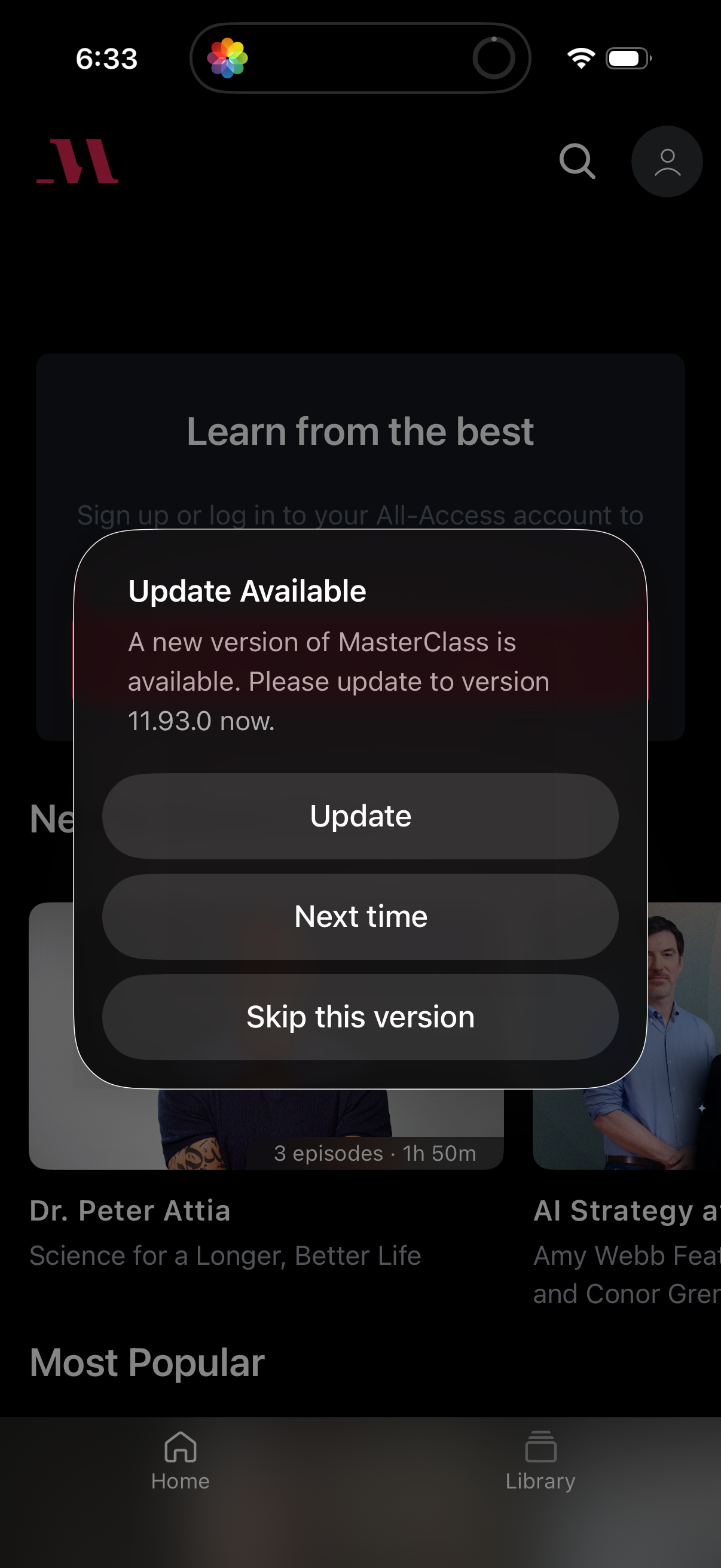 masterclass app screenshot 2