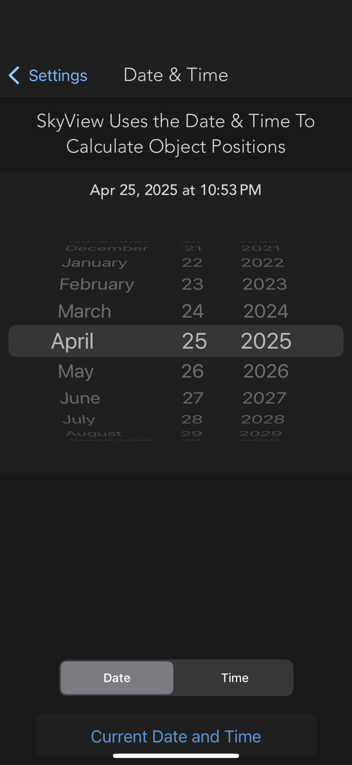 skyview app screenshot 2