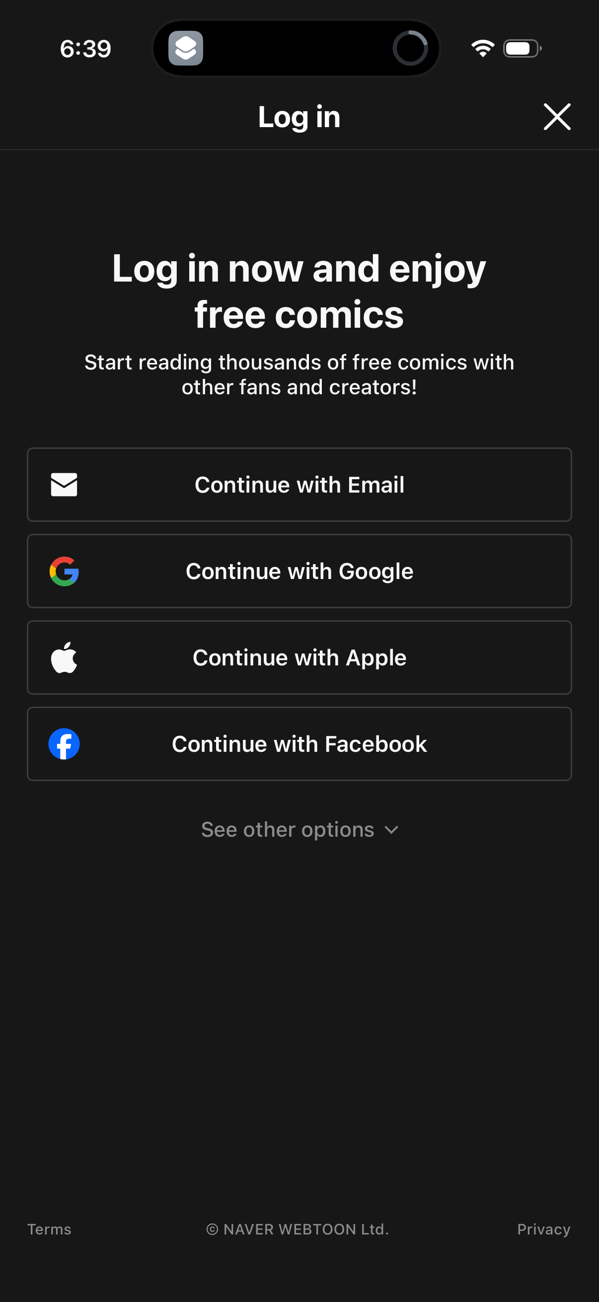 webtoon app screenshot 7