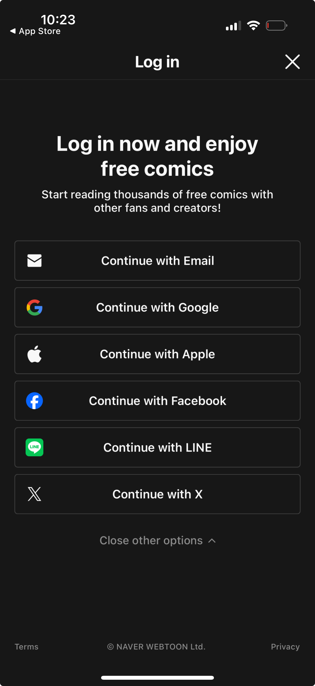 webtoon app screenshot 22