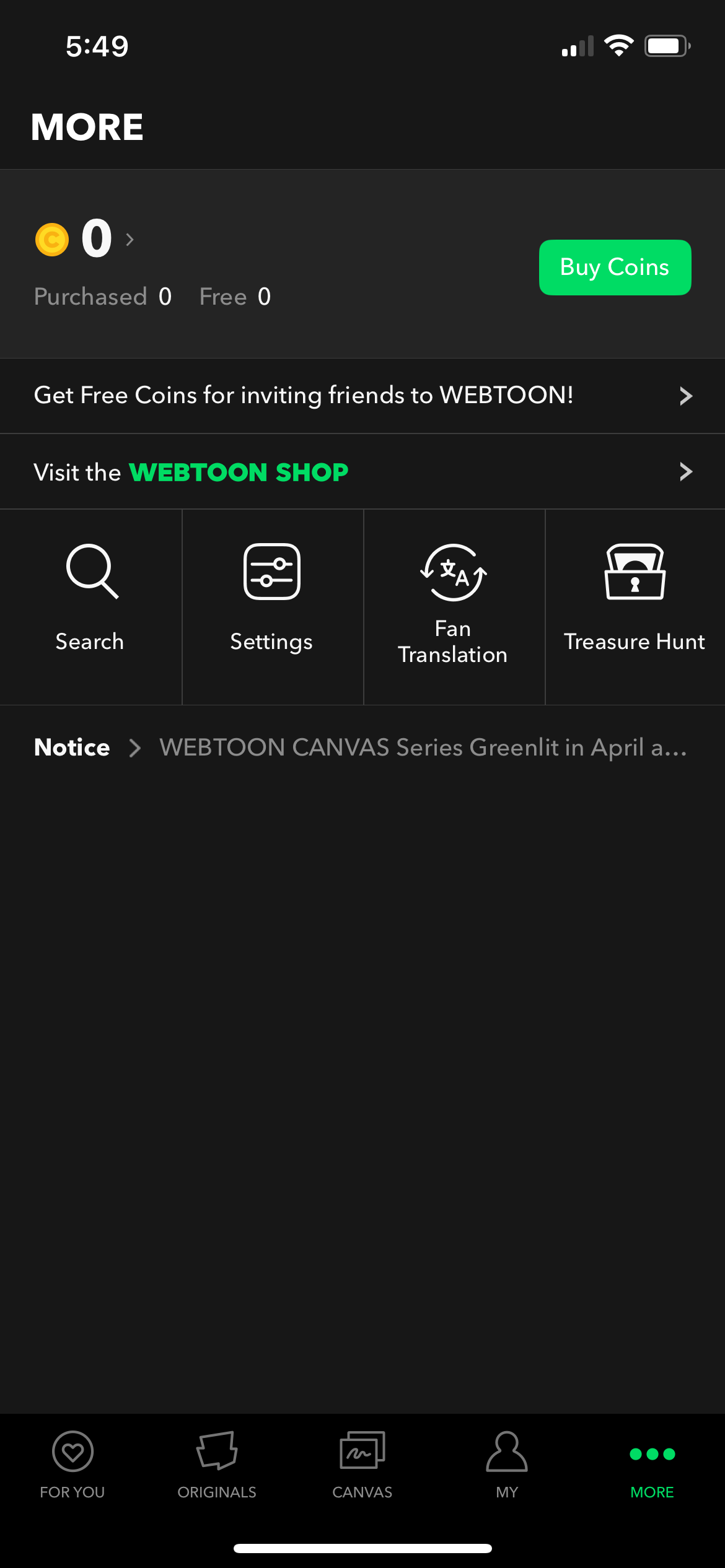 webtoon app screenshot 57