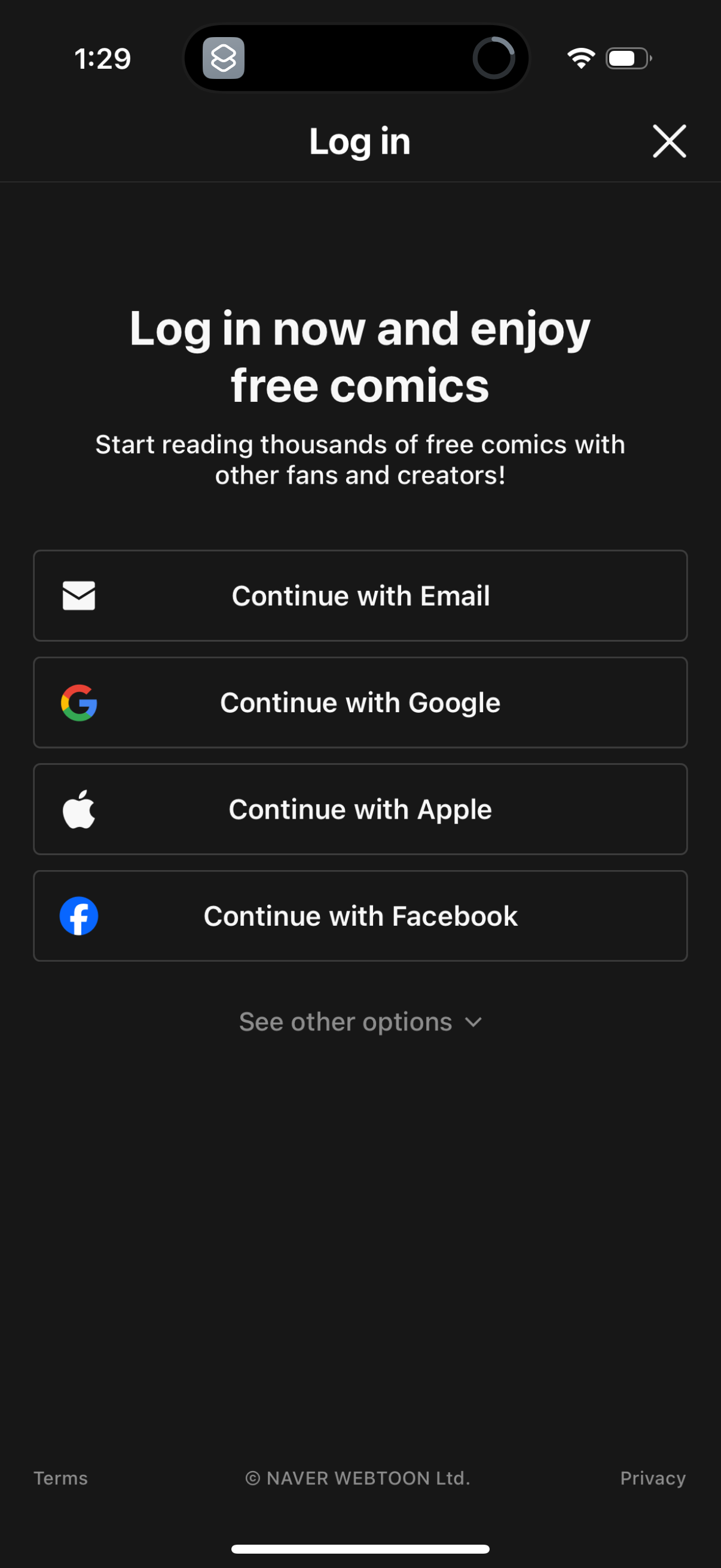 webtoon app screenshot 21