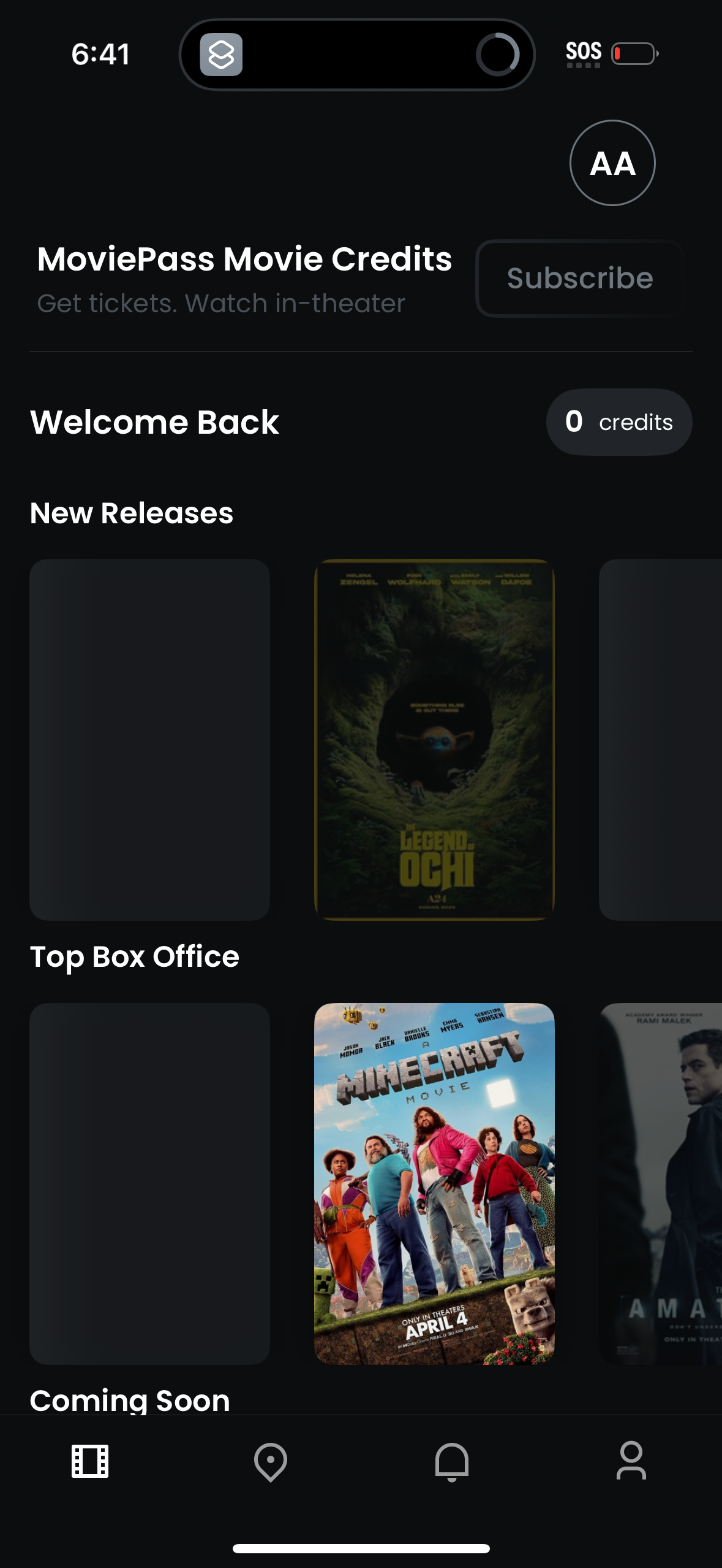 moviepass app screenshot 3