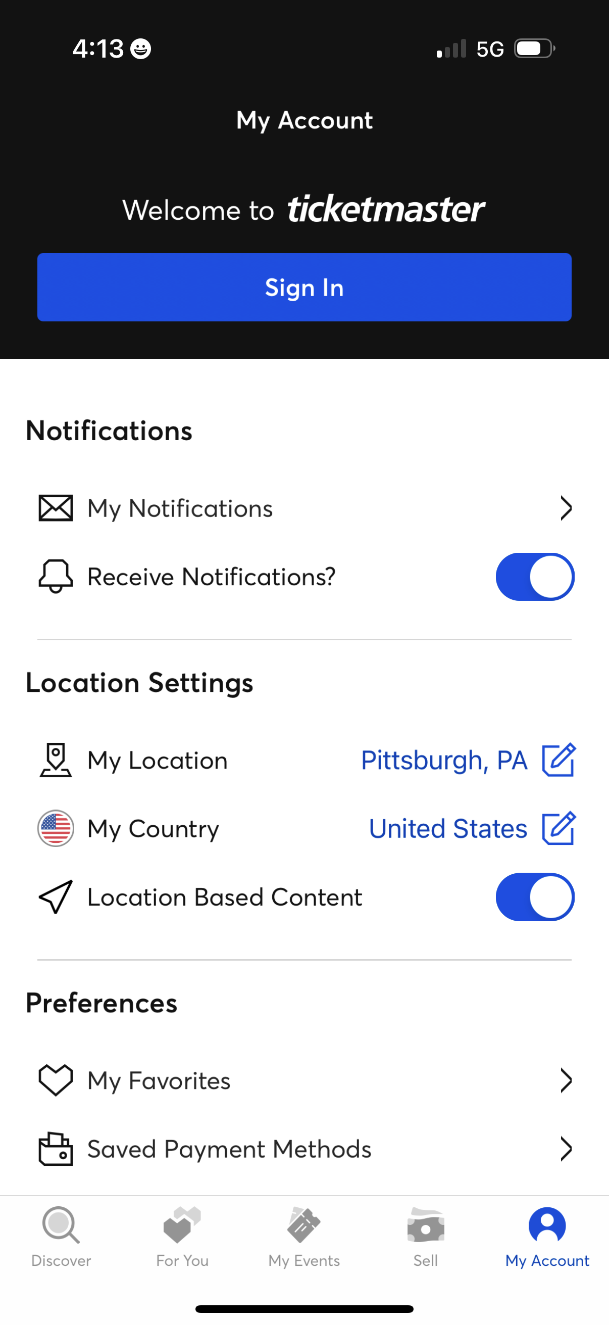 ticketmaster app screenshot 27