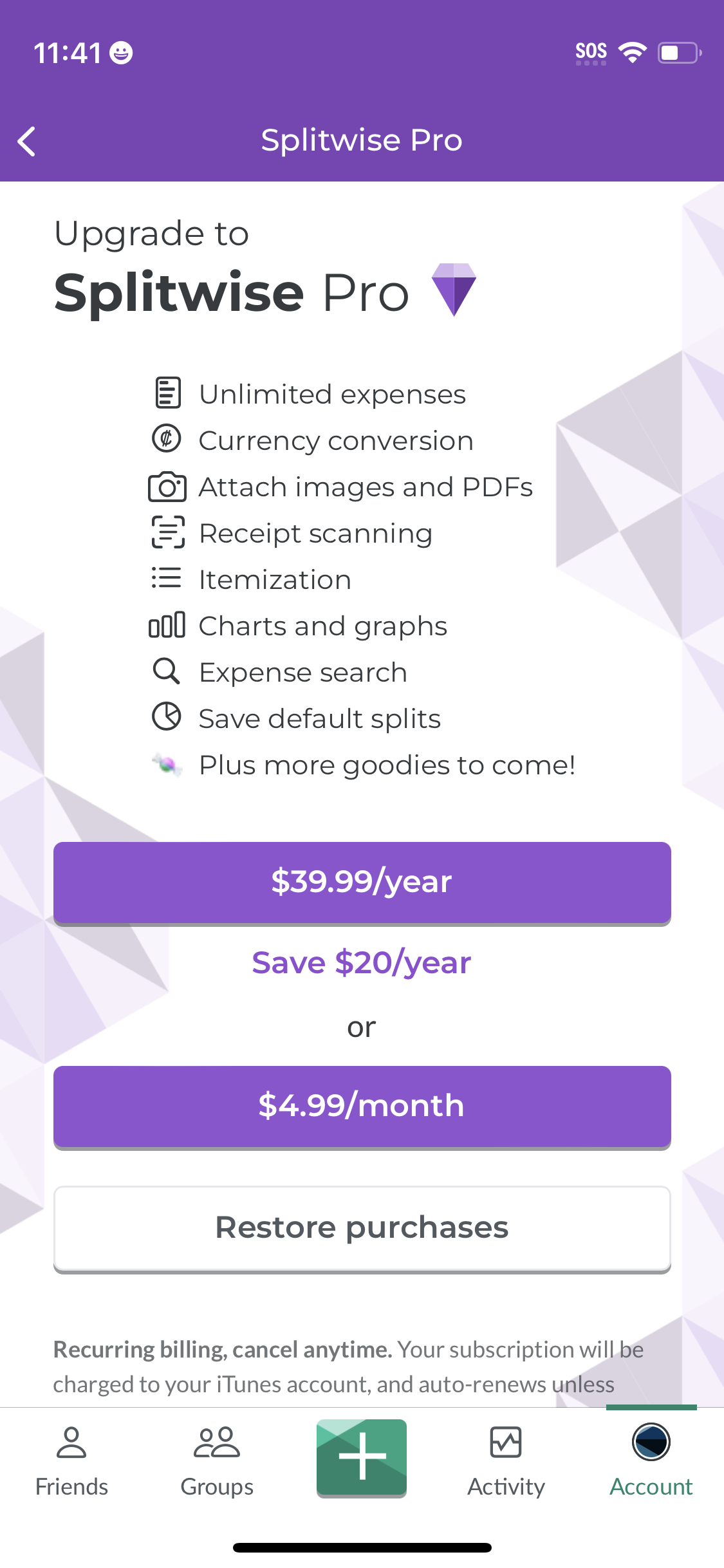 splitwise app screenshot 42