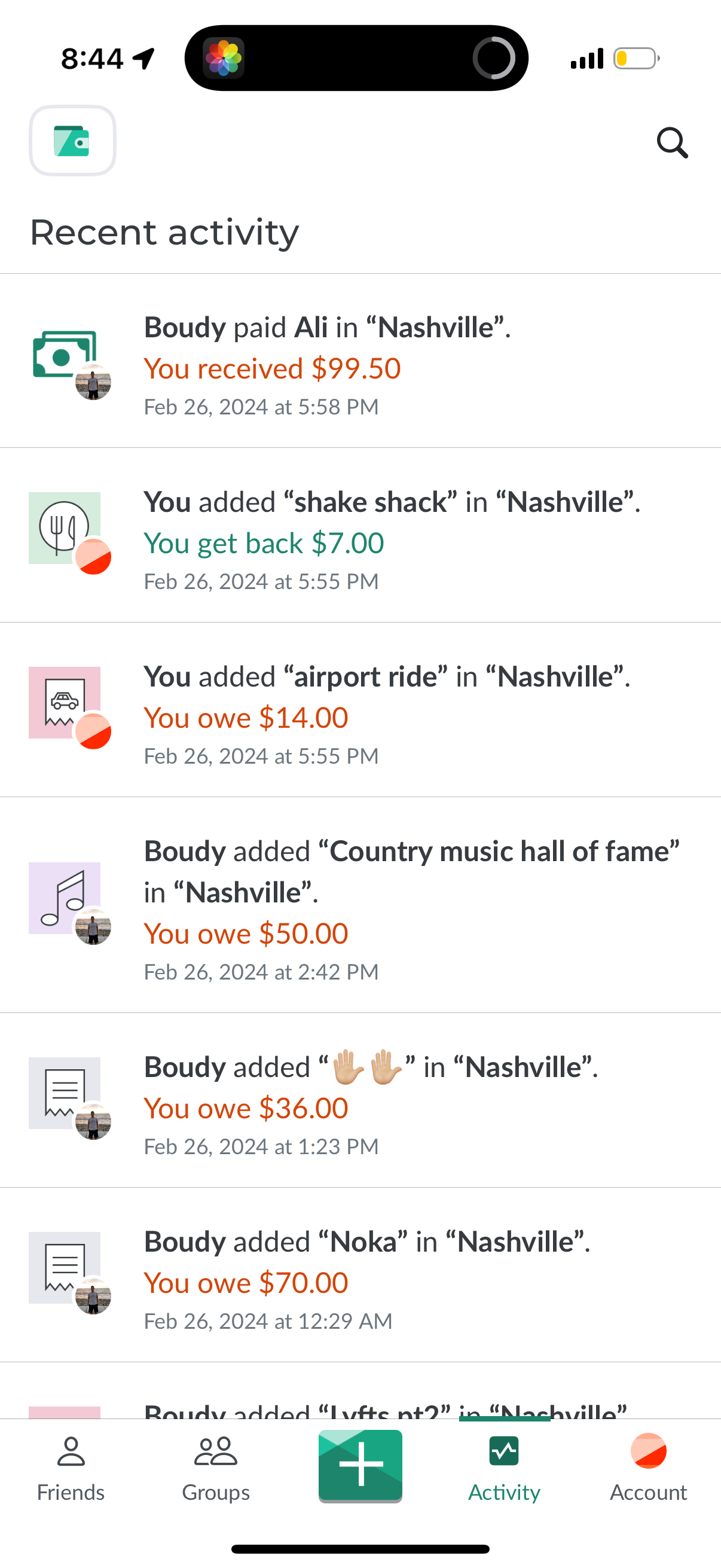 splitwise app screenshot 7