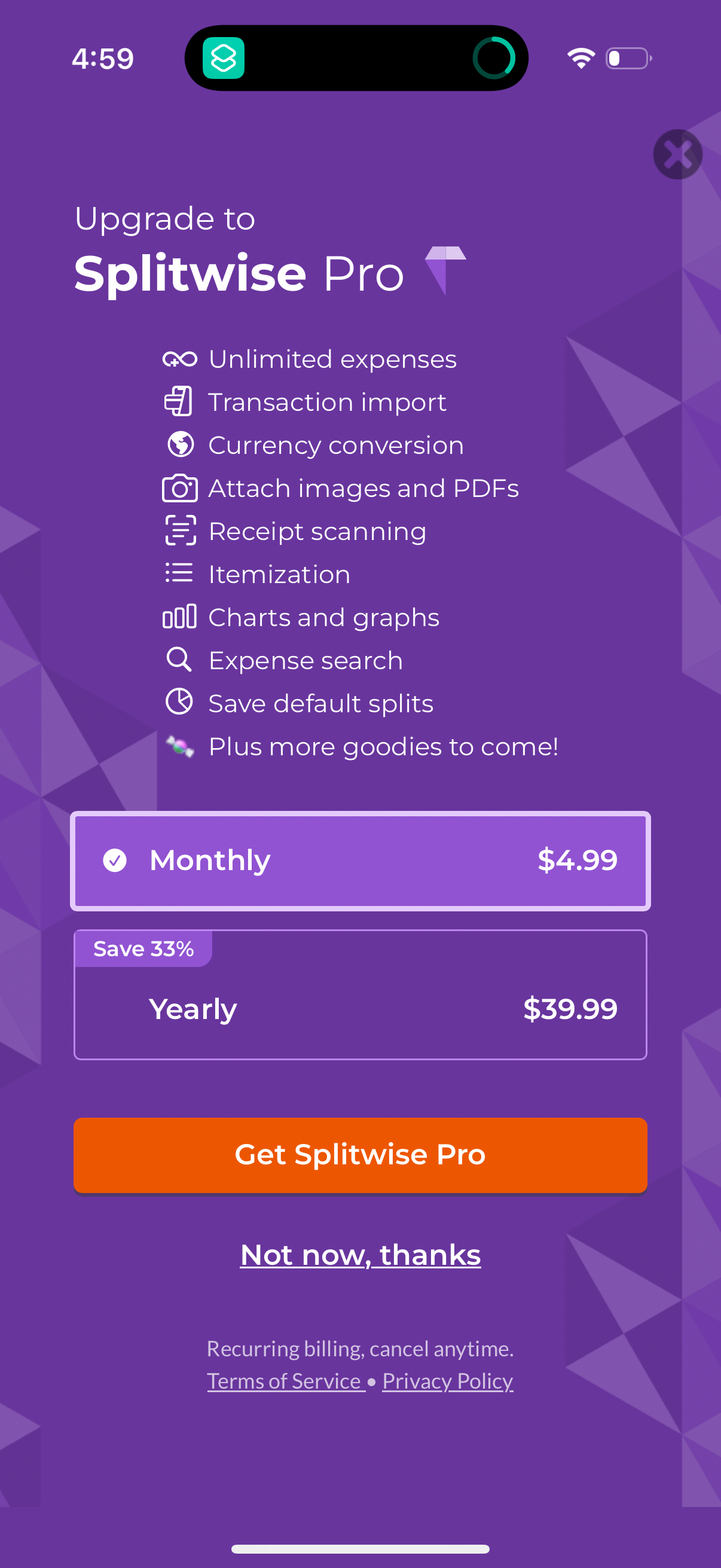 splitwise app screenshot 4
