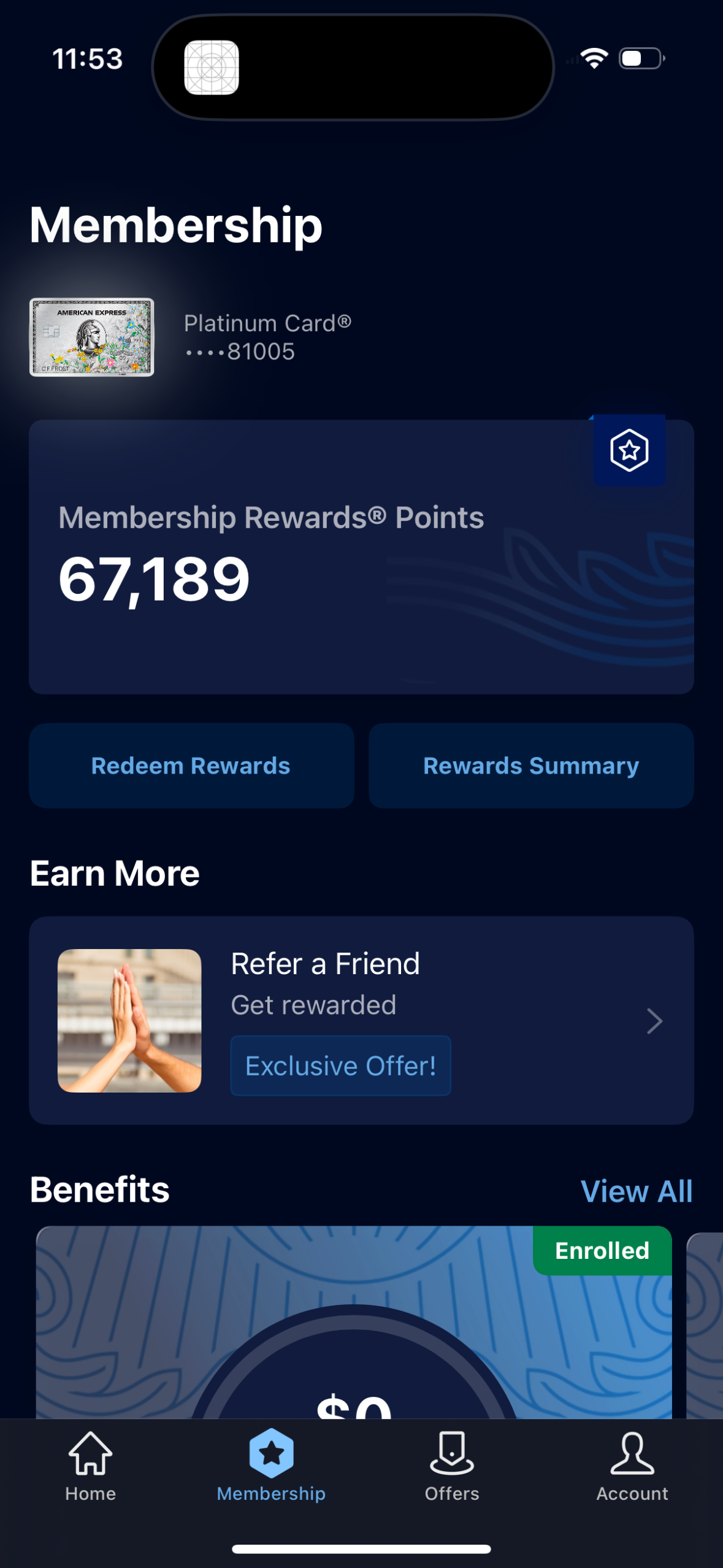 amex app screenshot 87