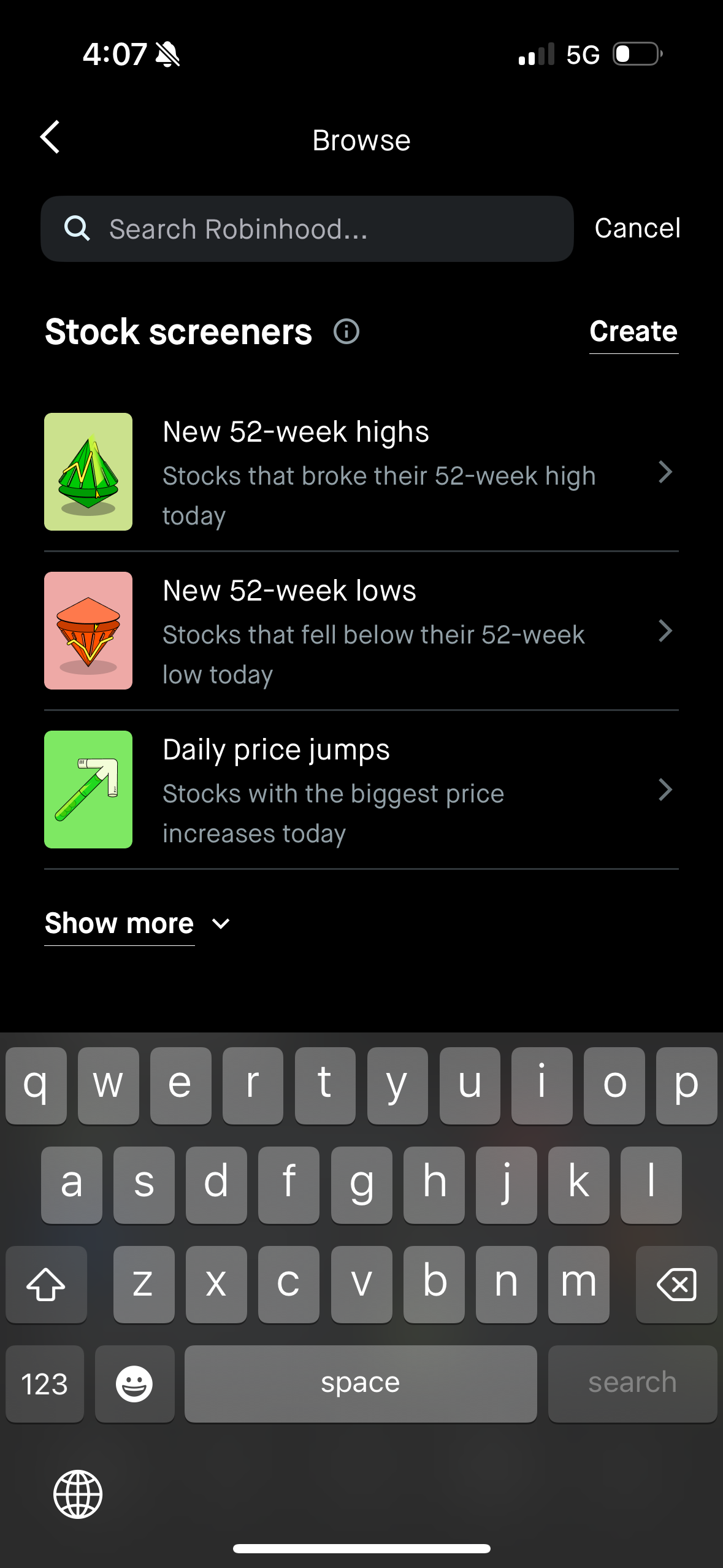 robinhood app screenshot 121