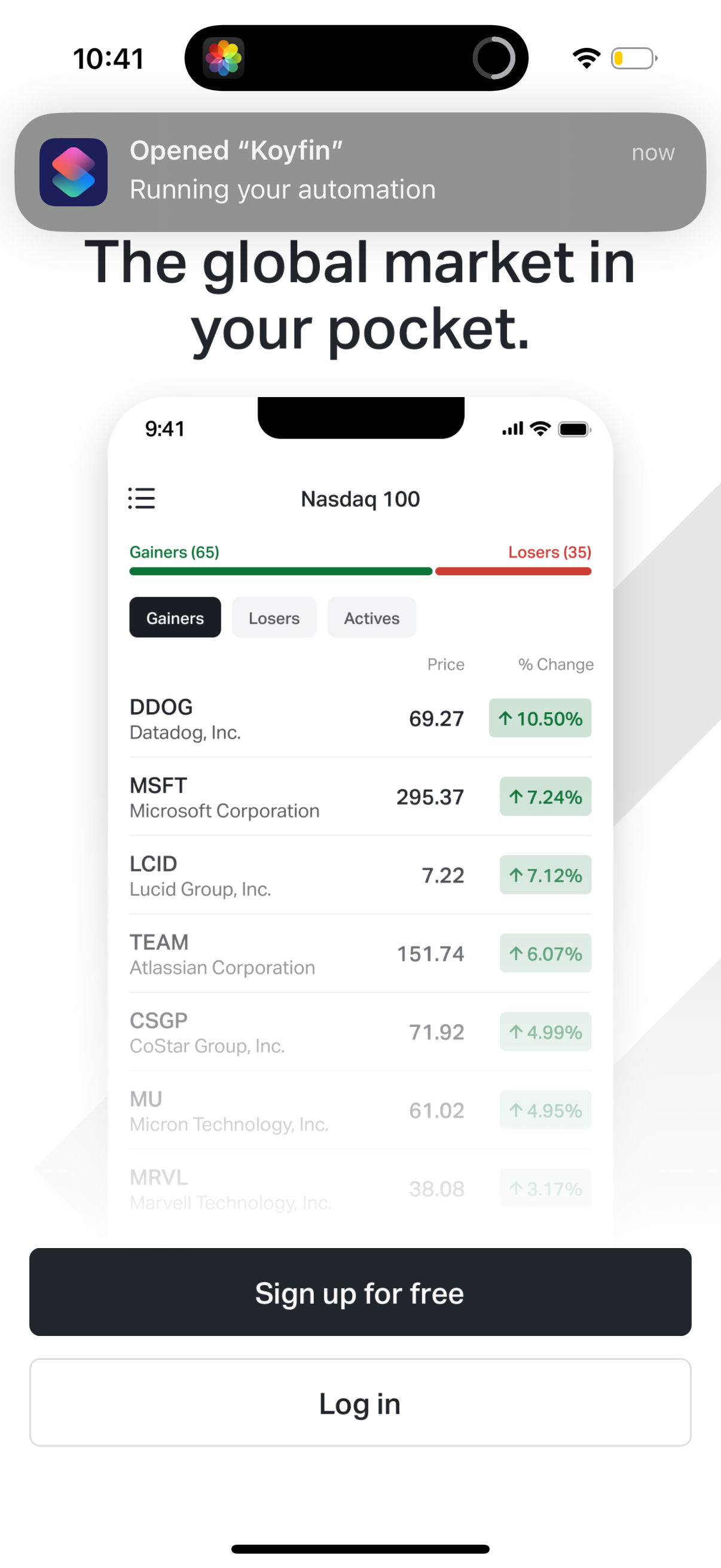 koyfin app screenshot 7