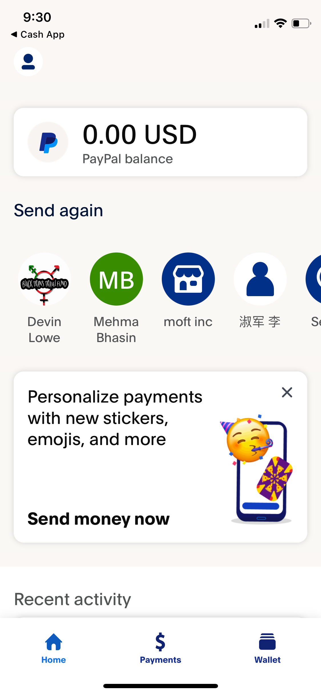 paypal app screenshot 41