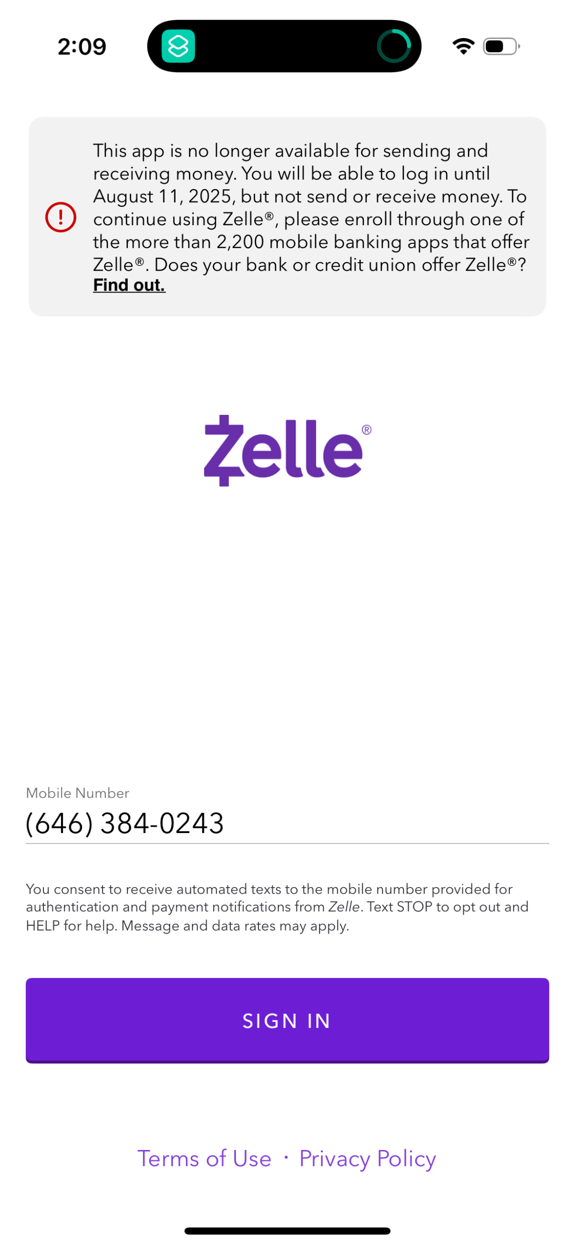 zelle app screenshot 3