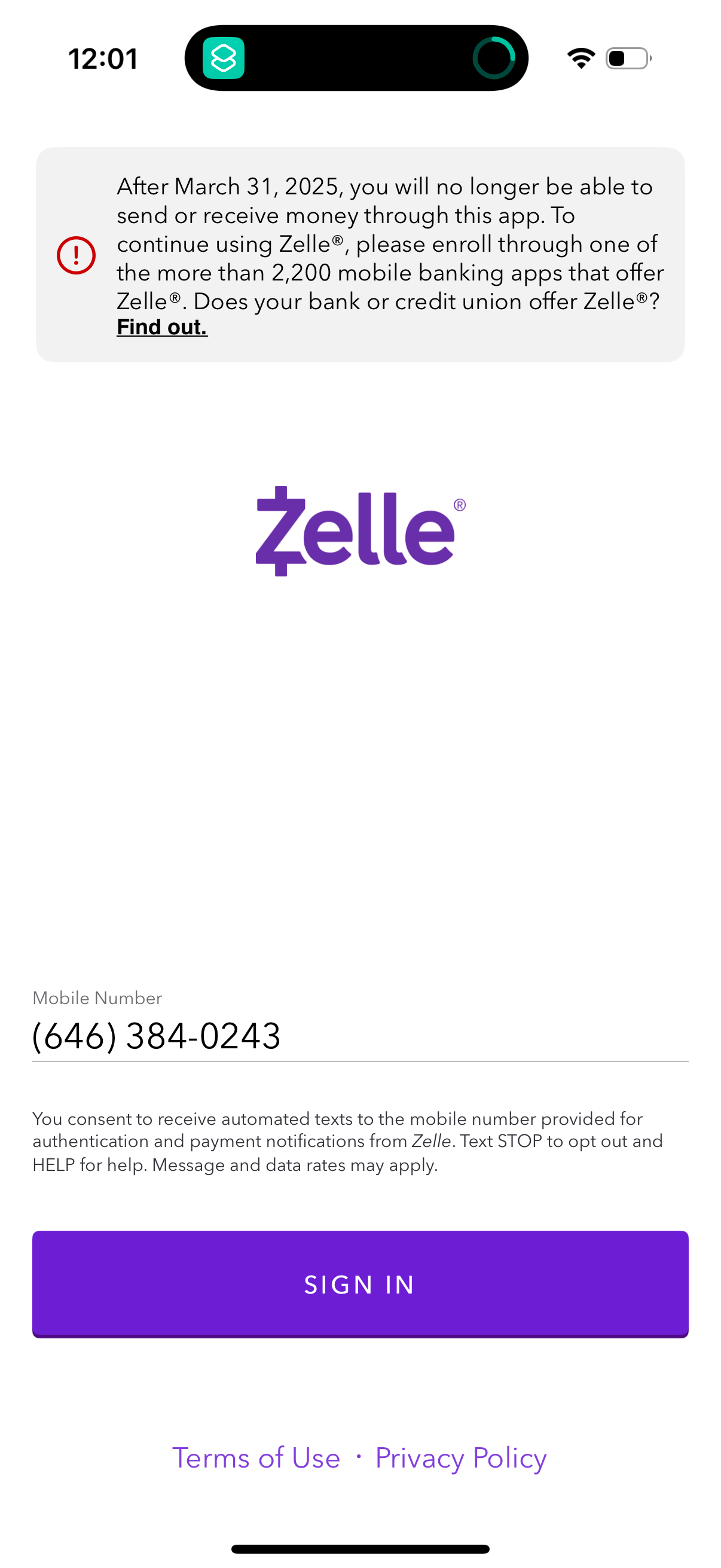 zelle app screenshot 4