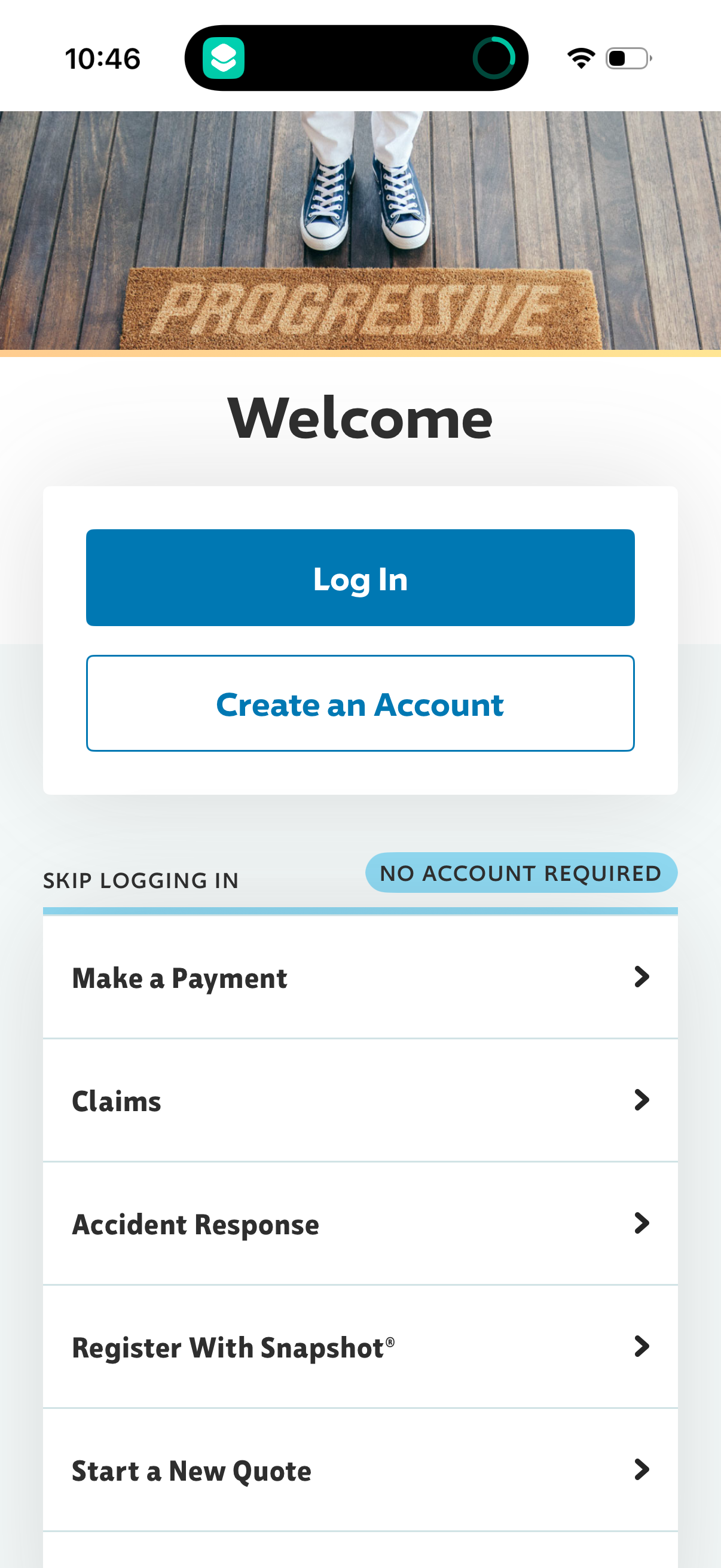 progressive app screenshot 1