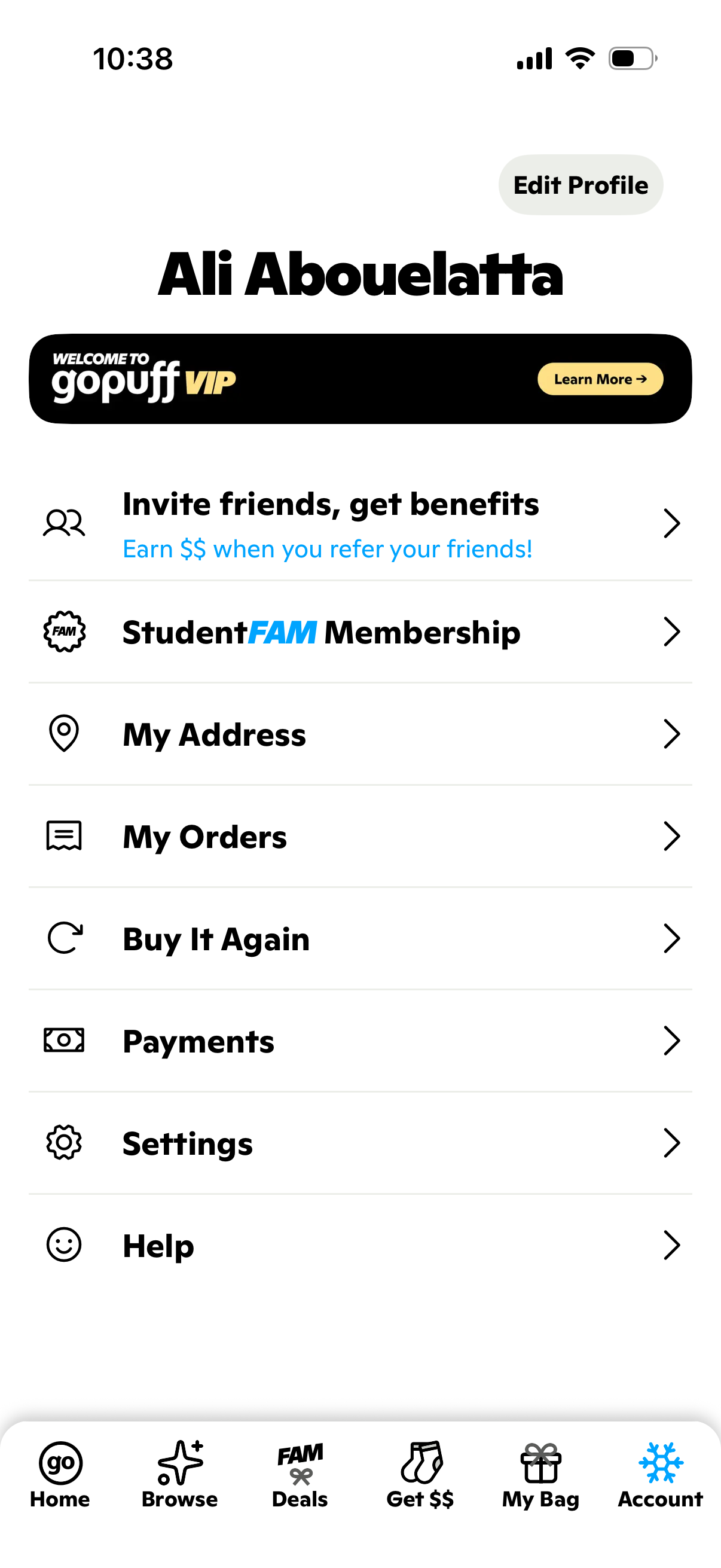 gopuff app screenshot 1