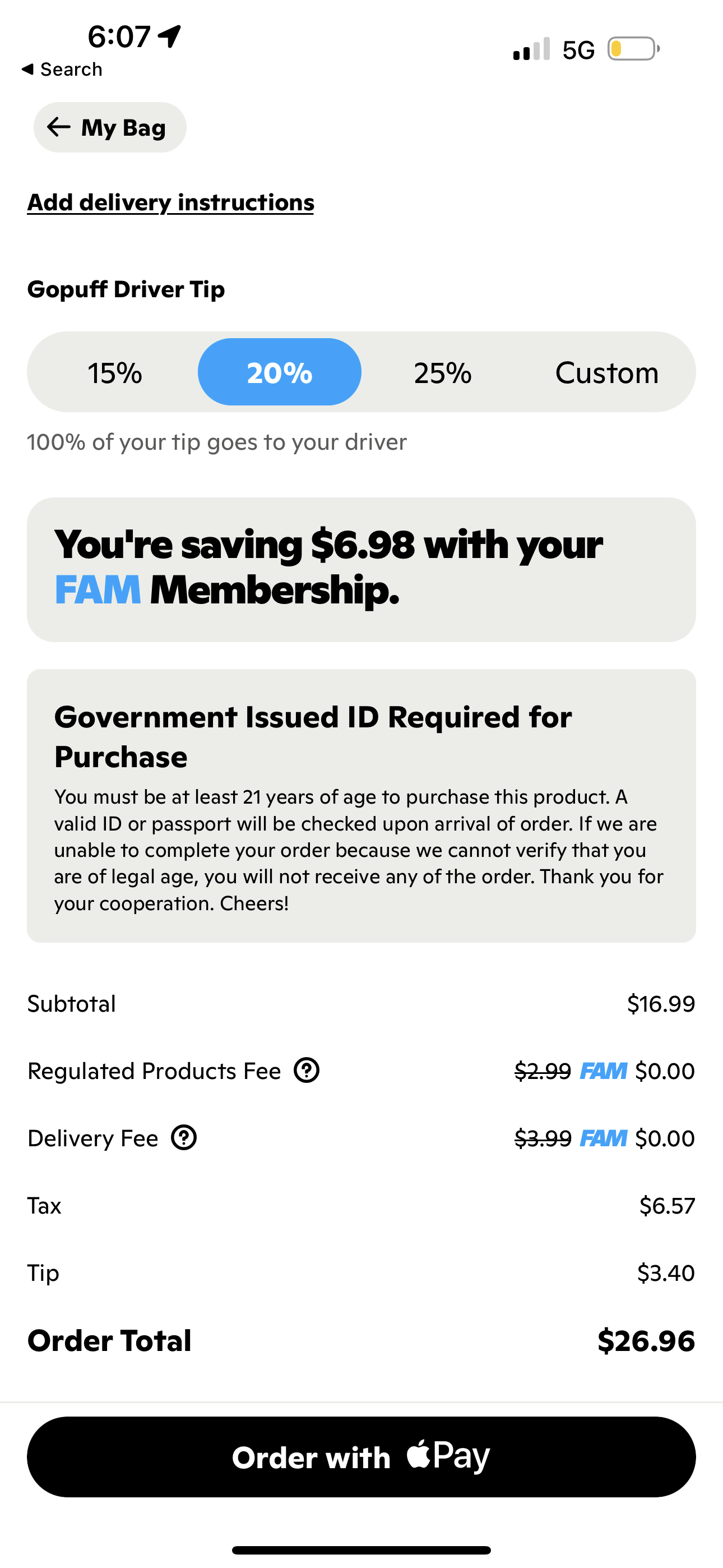 gopuff app screenshot 208