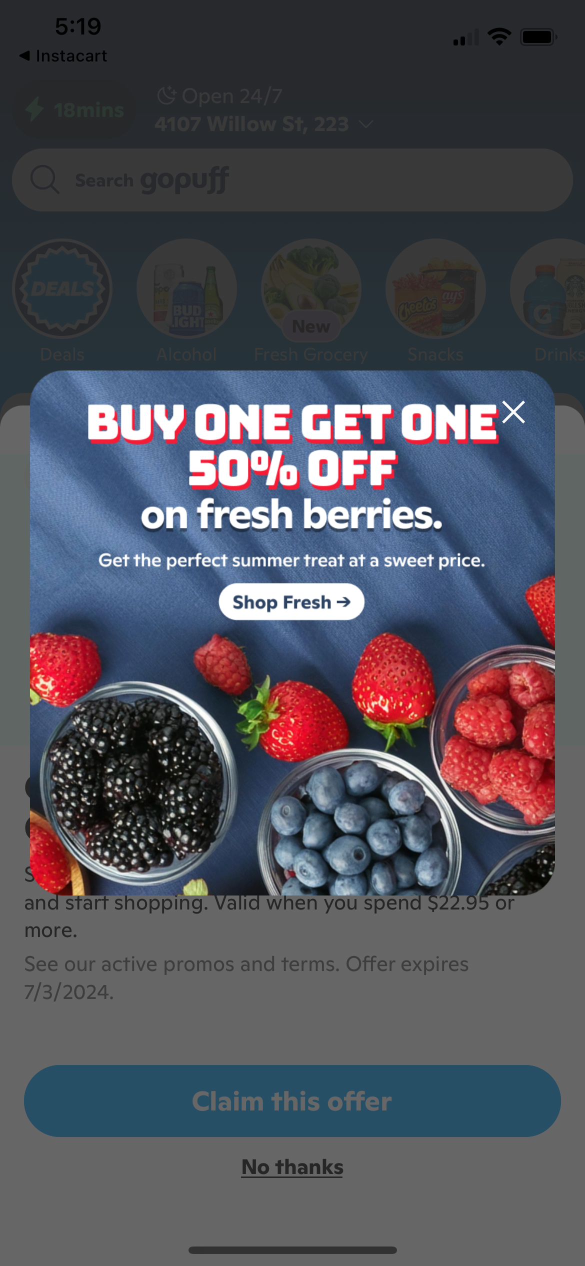 gopuff app screenshot 109