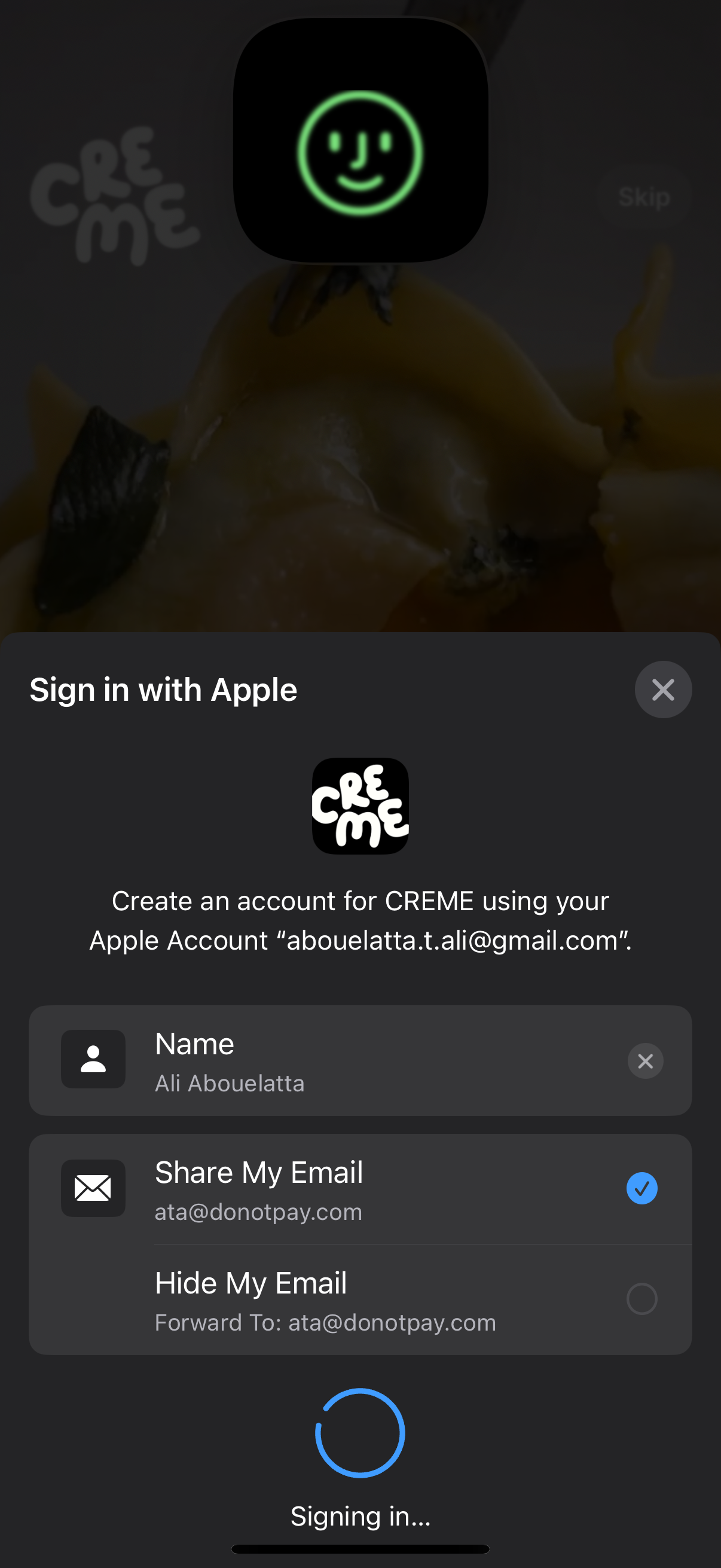 creme app screenshot 5