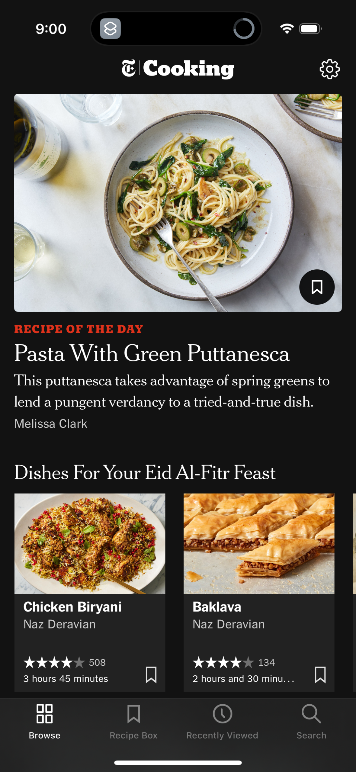 nyt-cooking app screenshot 1