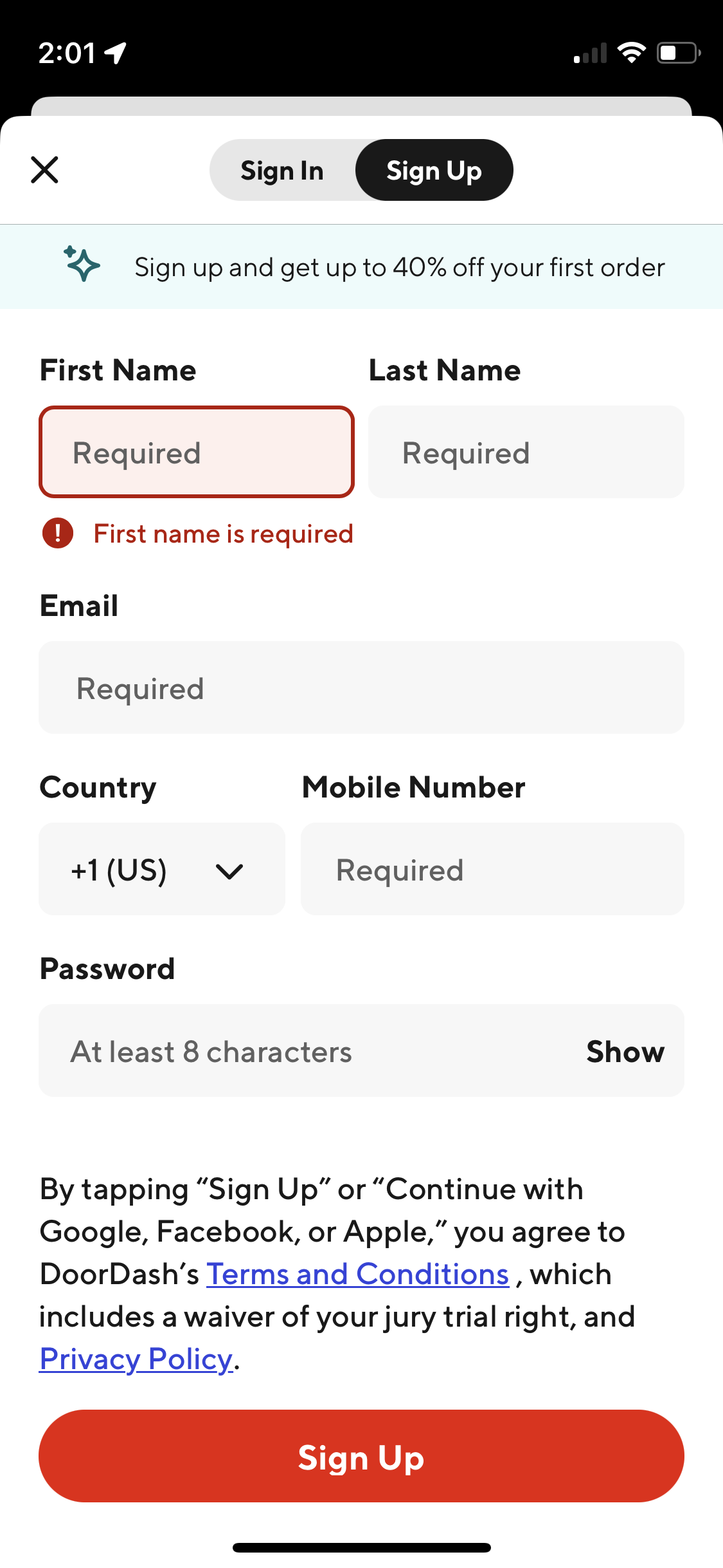 doordash app screenshot 365