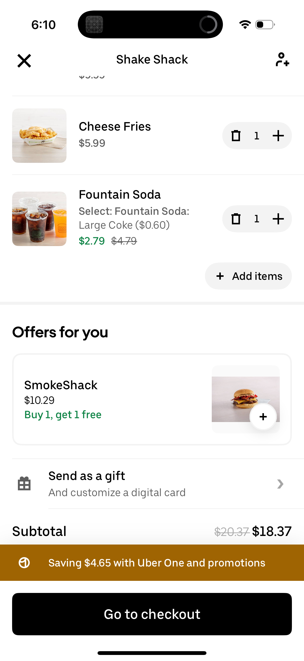uber-eats app screenshot 80