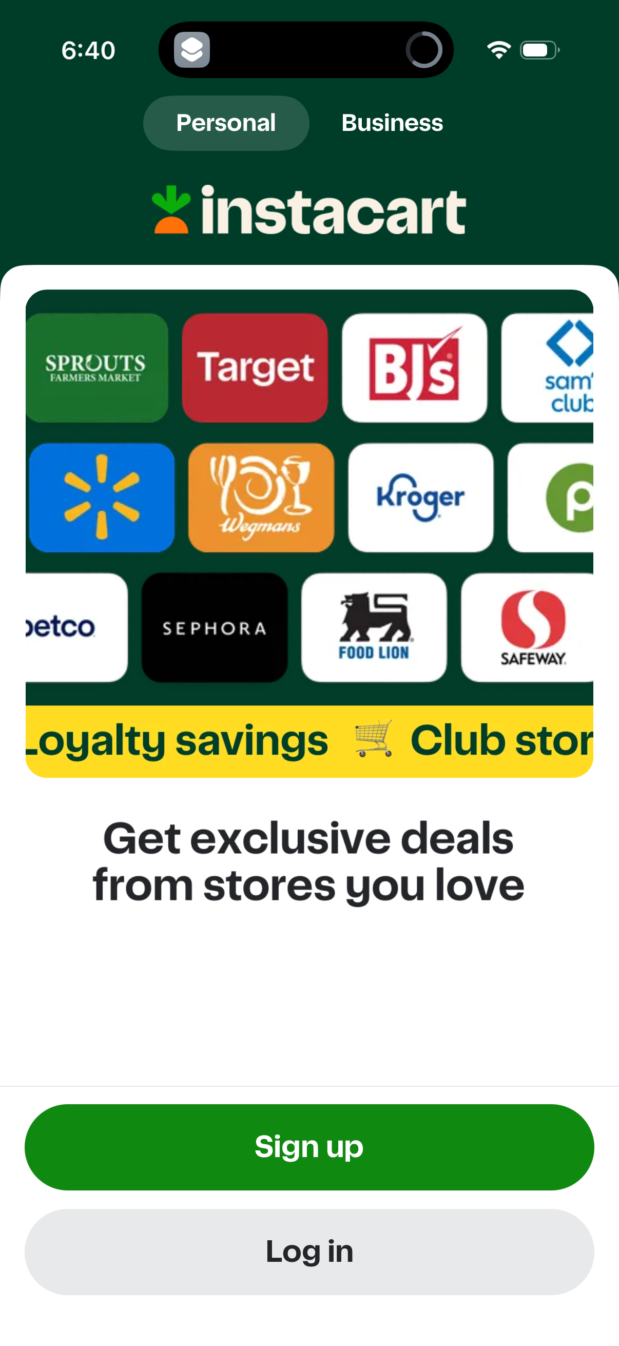 instacart app screenshot 1