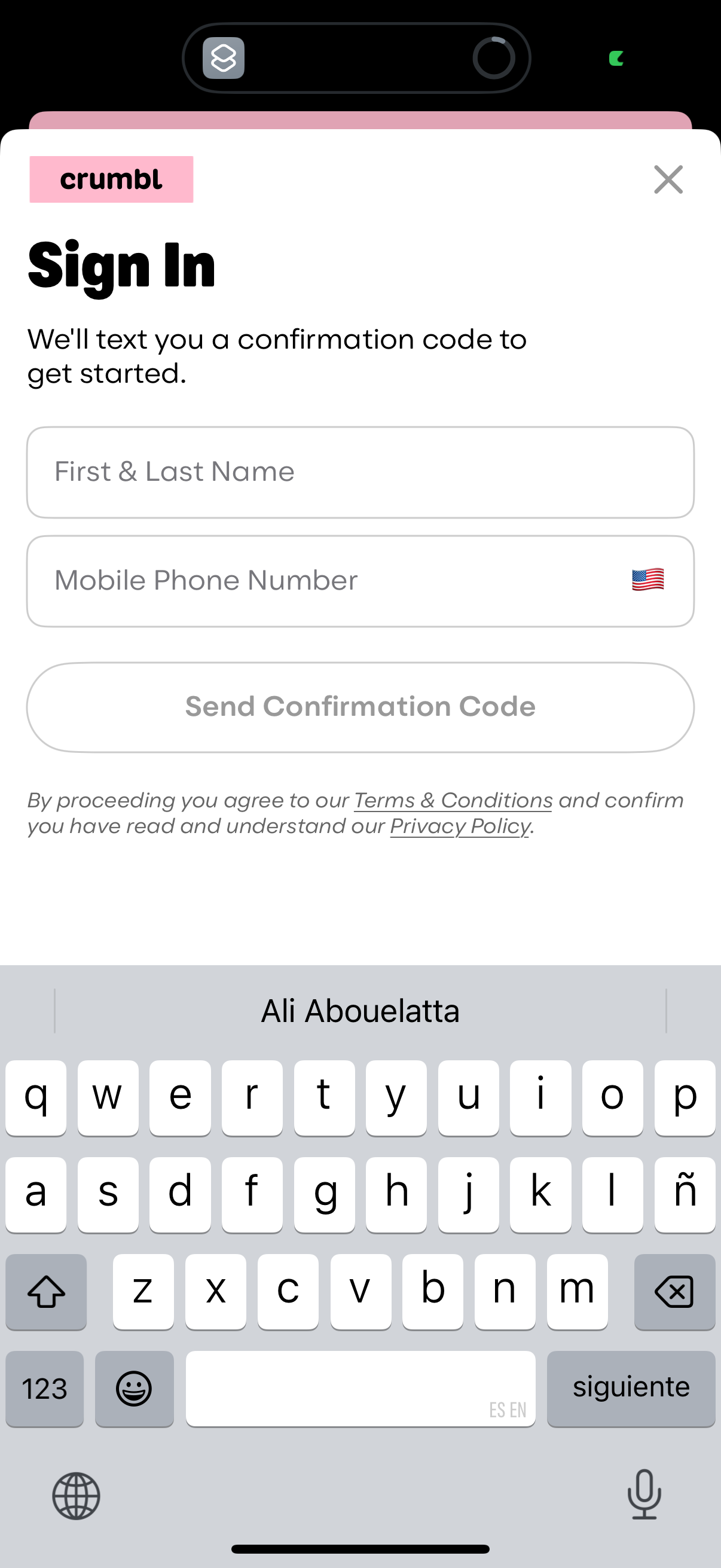 crumbl app screenshot 2