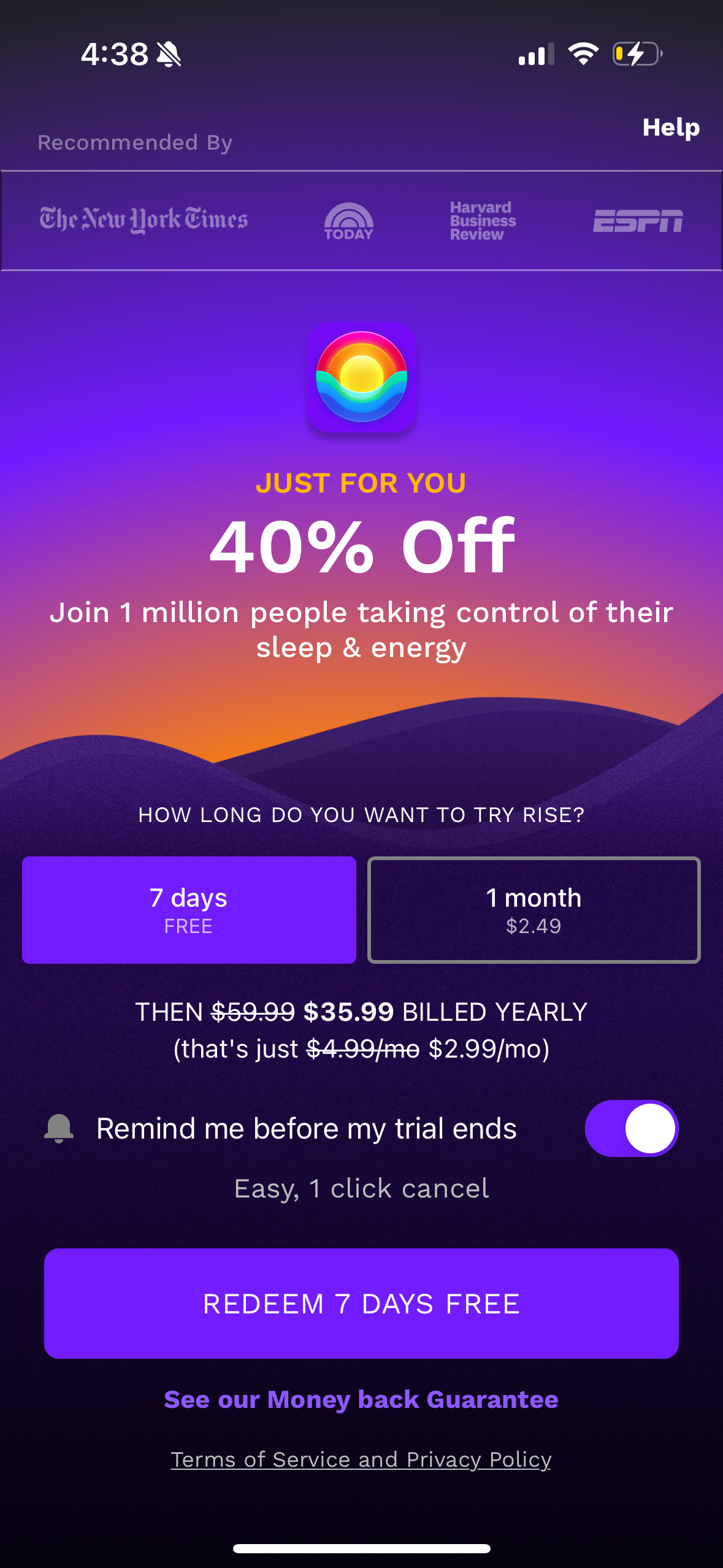 rise app screenshot 100