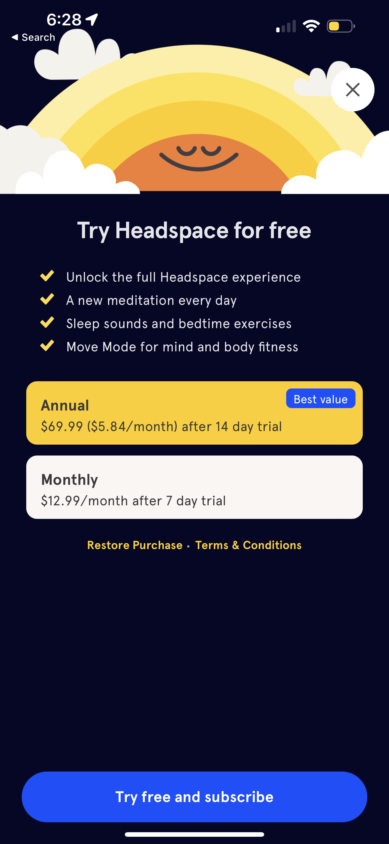 headspace app screenshot 140