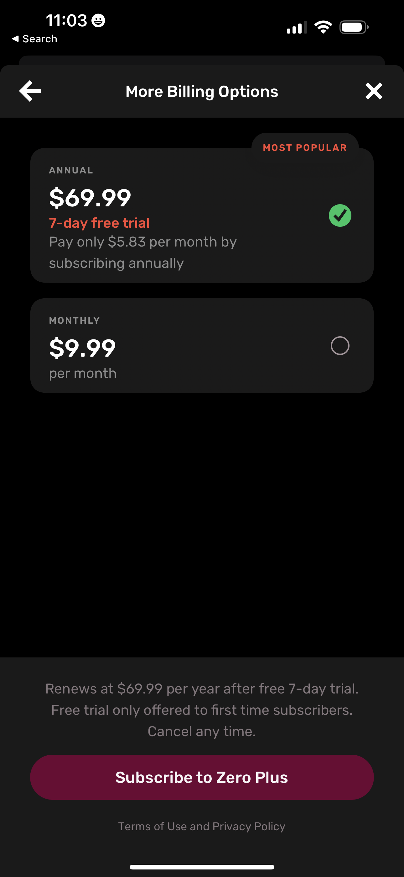 zero app screenshot 158