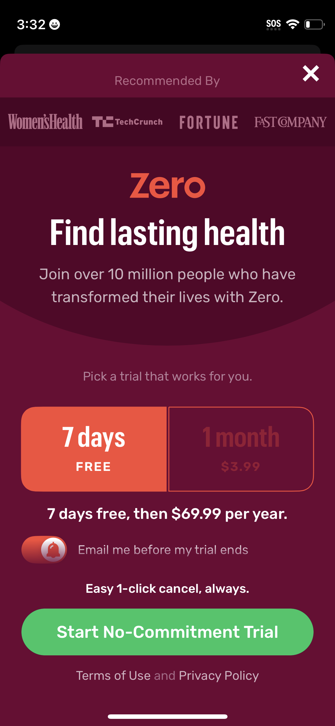 zero app screenshot 141