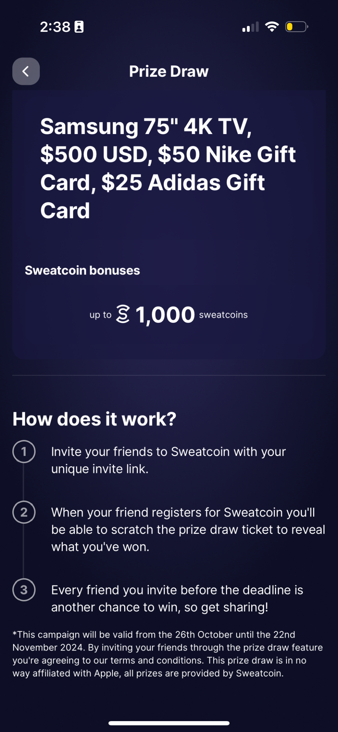 sweatcoin app screenshot 14