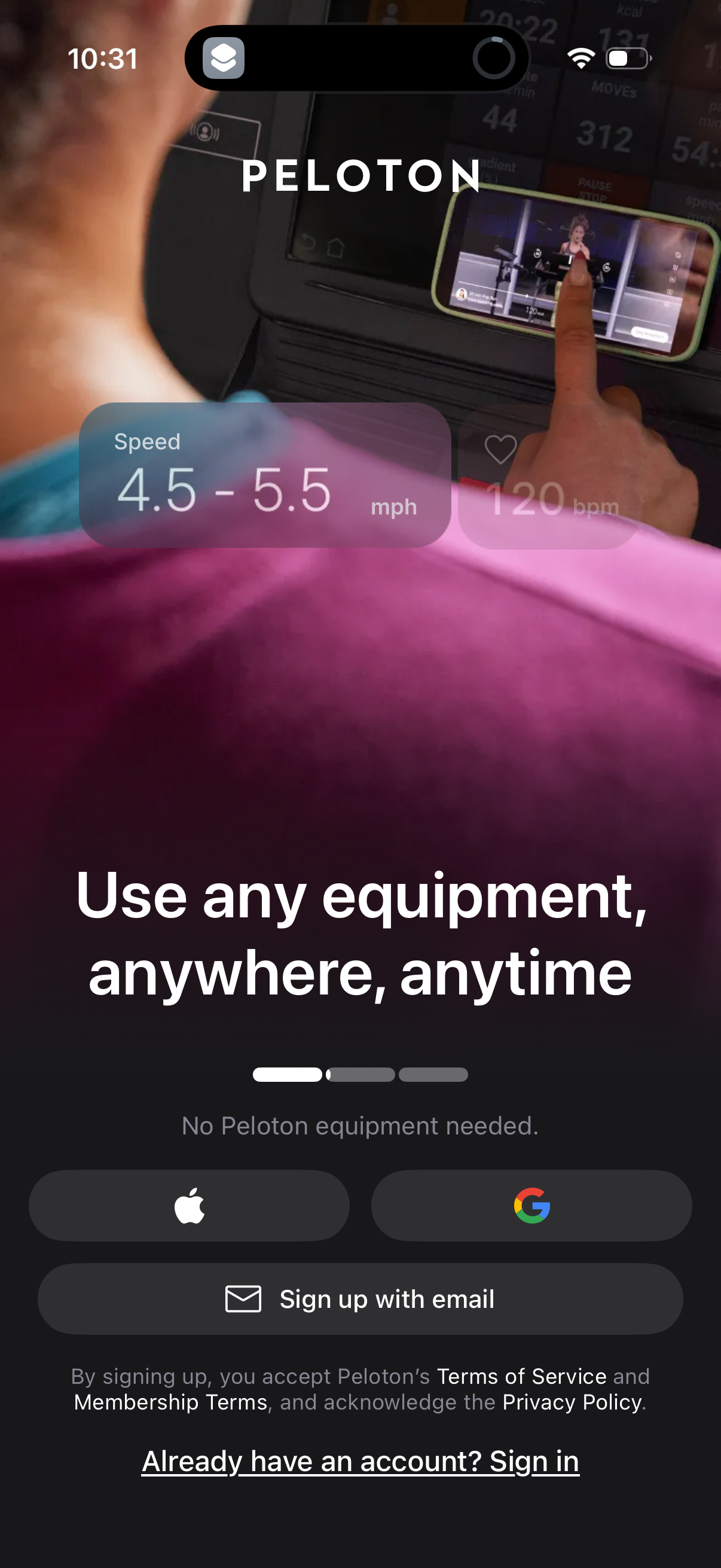 peloton app screenshot 1