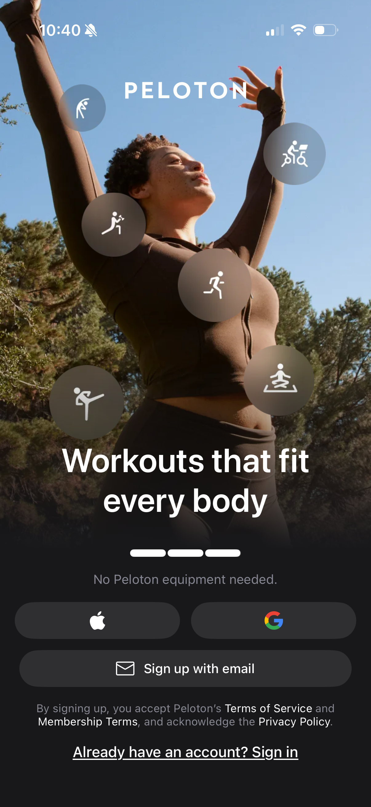 peloton app screenshot 2