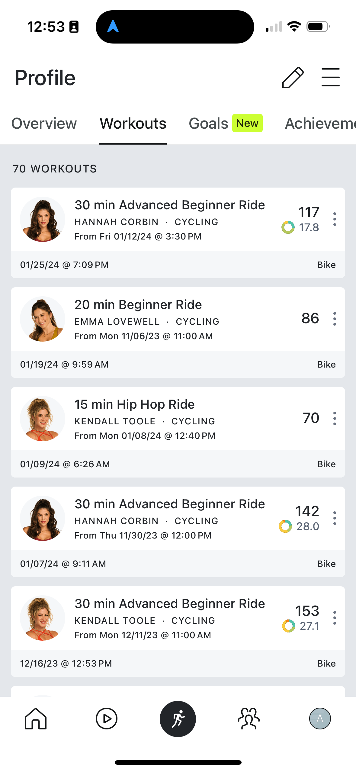 peloton app screenshot 65