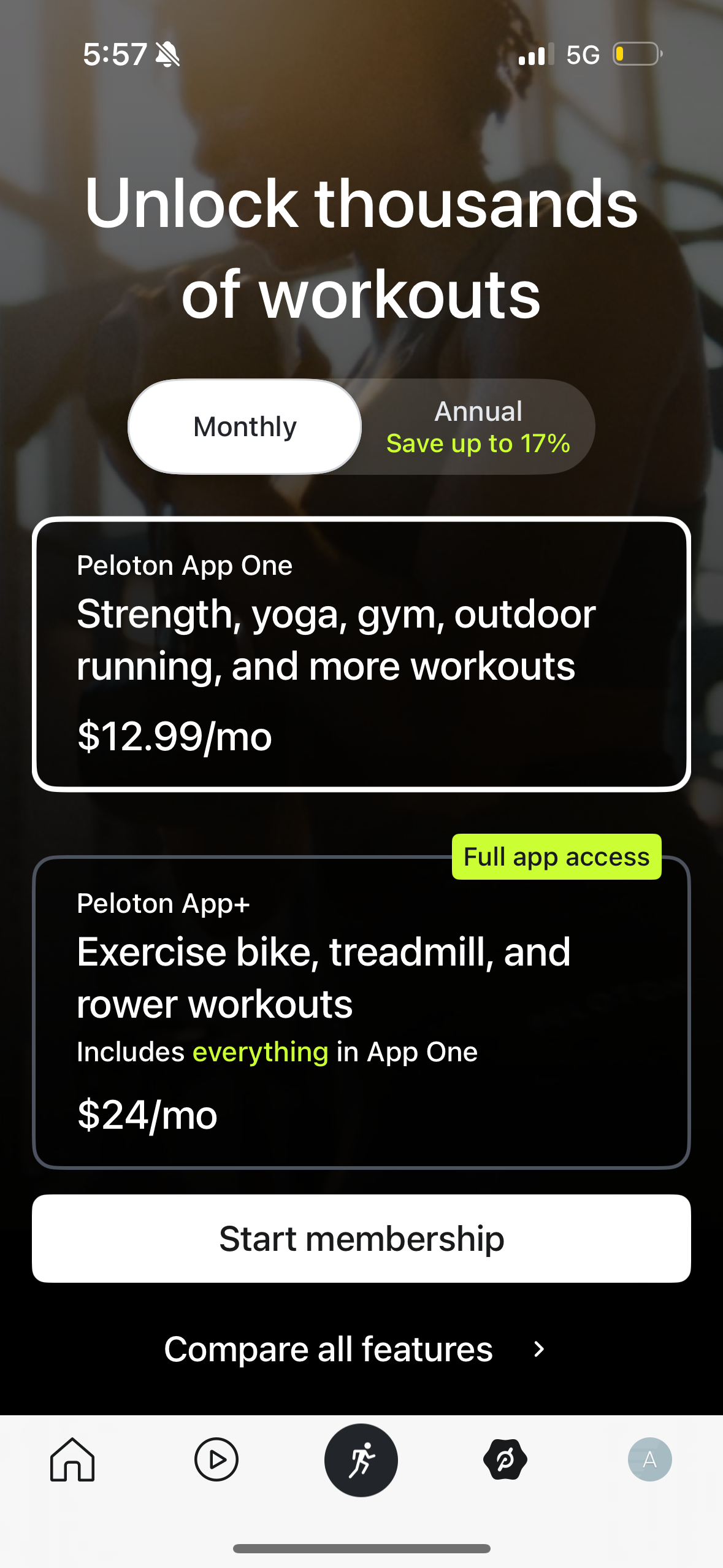 peloton app screenshot 45