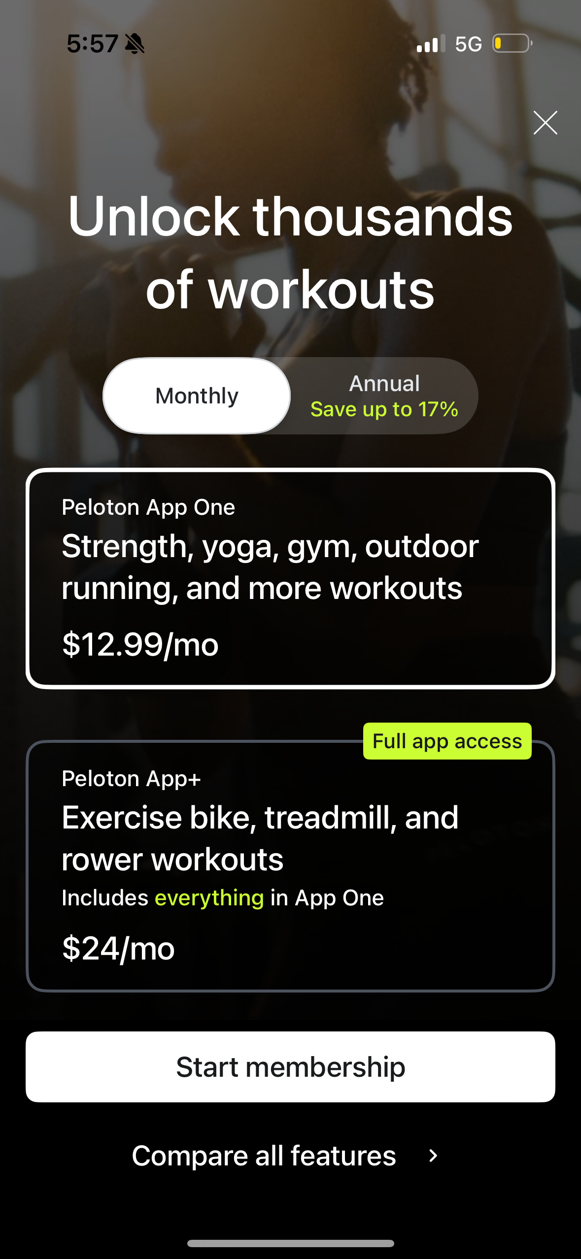 peloton app screenshot 44