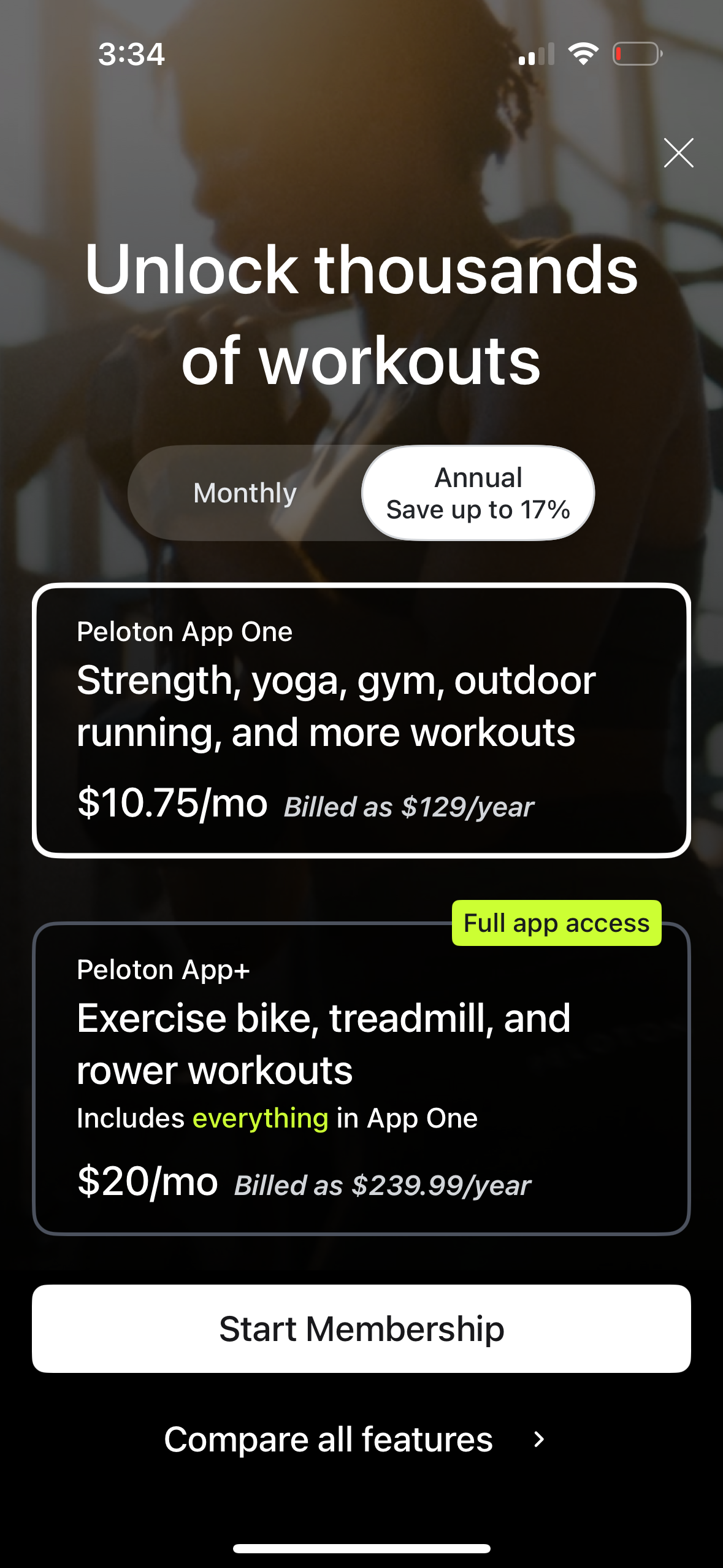 peloton app screenshot 32