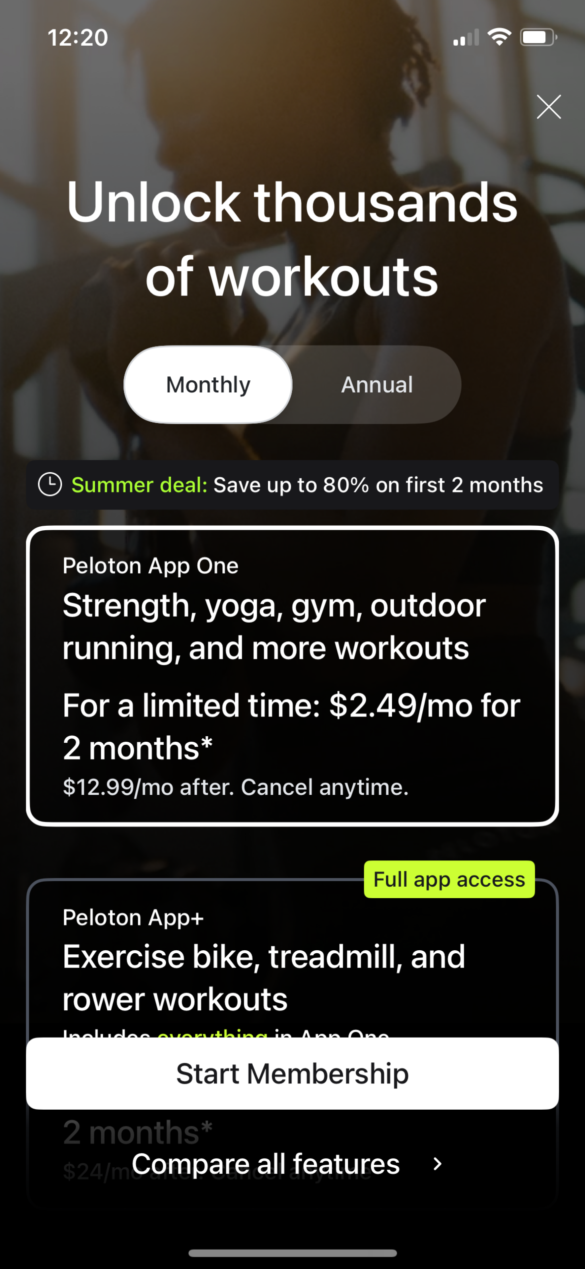 peloton app screenshot 28