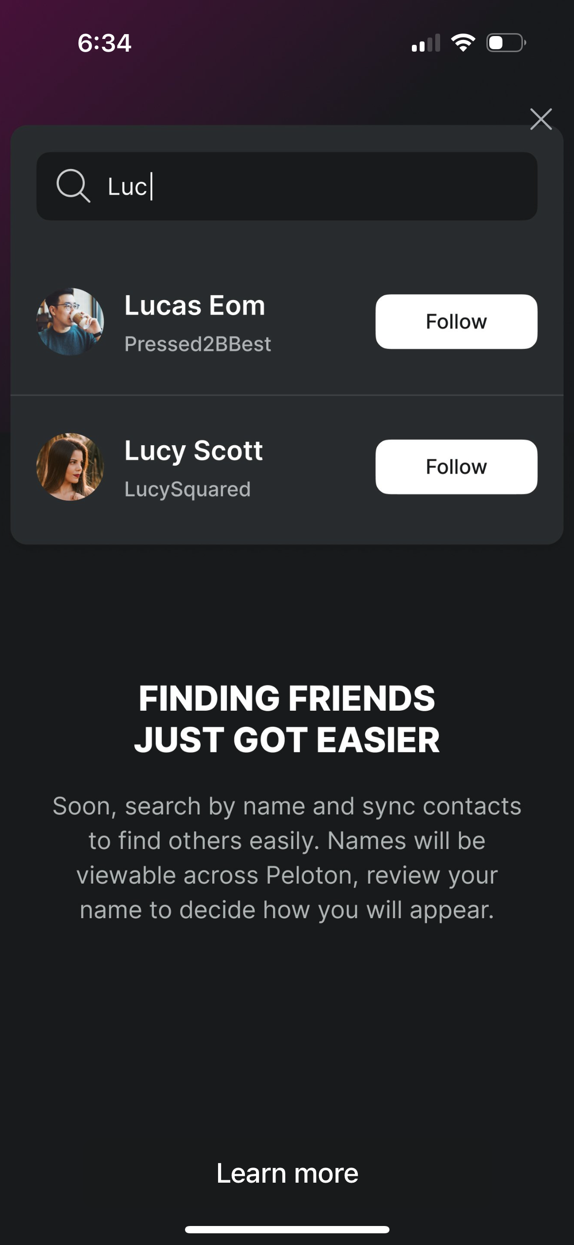 peloton app screenshot 5