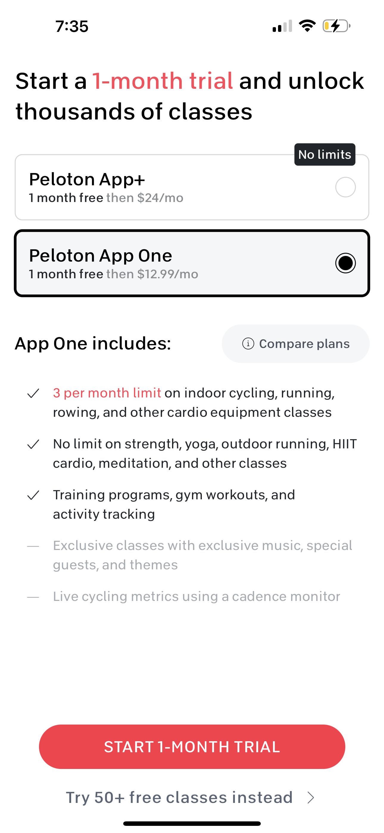 peloton app screenshot 99