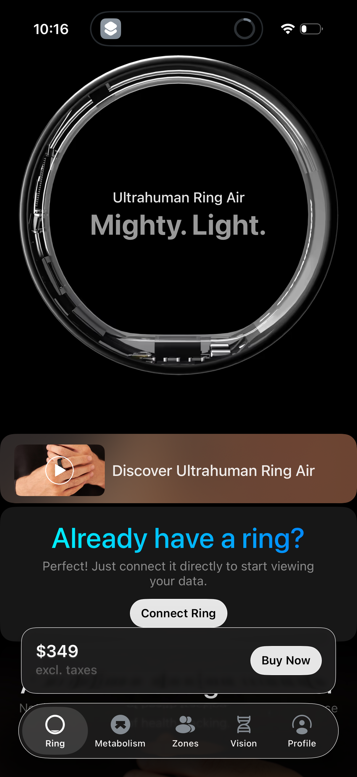 ultrahuman app screenshot 1