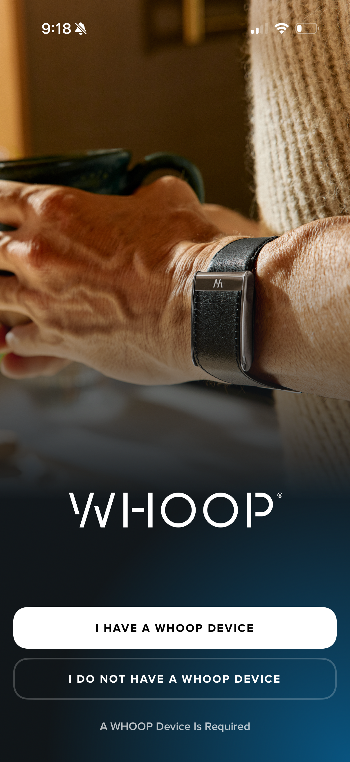 whoop app screenshot 1