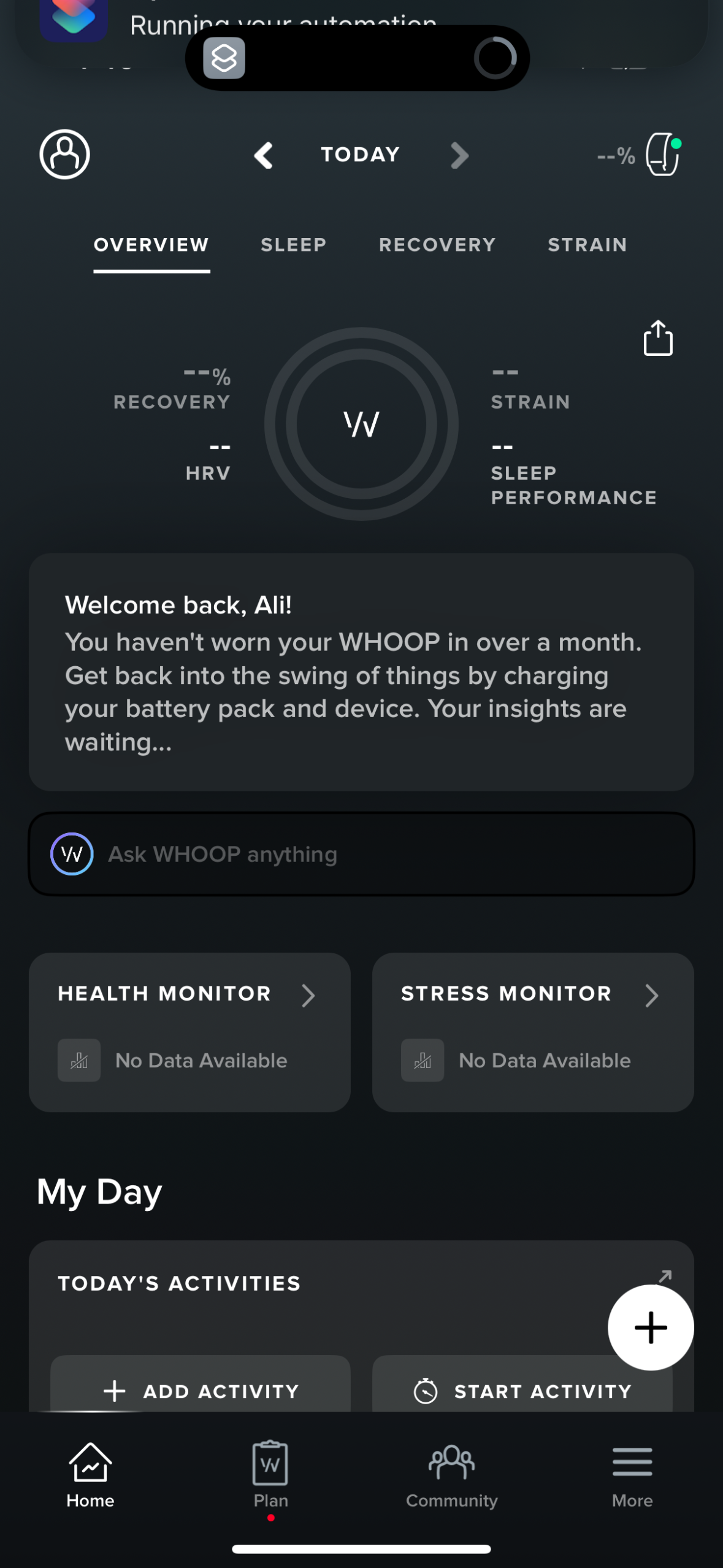 whoop app screenshot 6